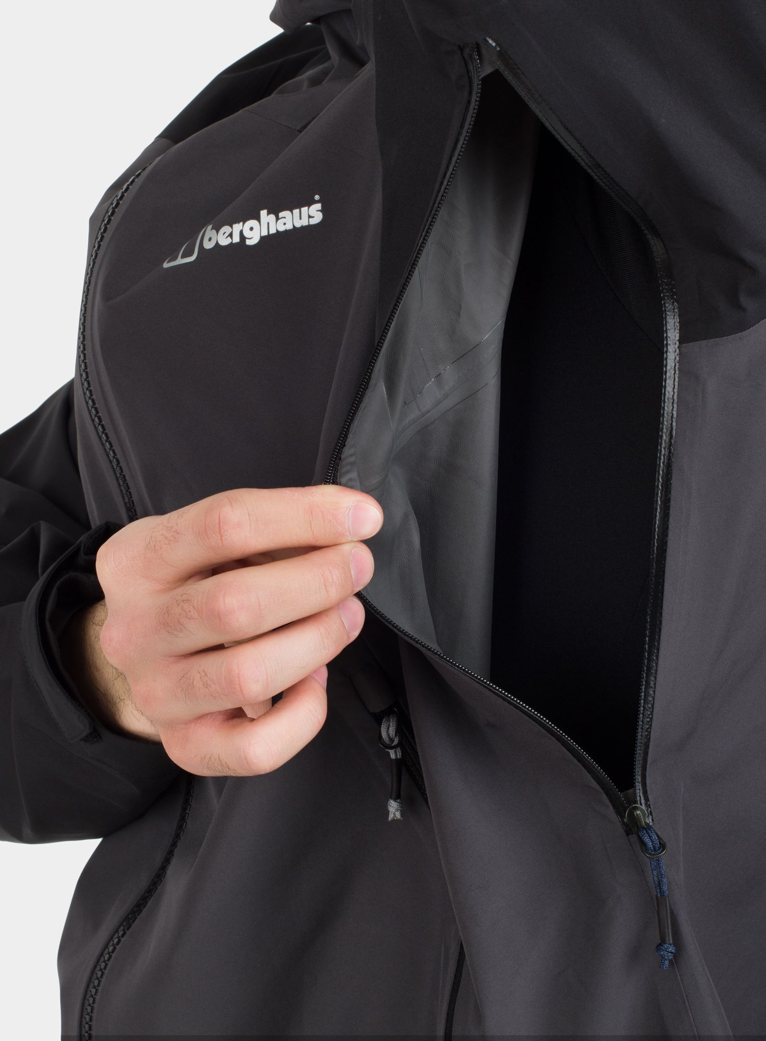GORE TEX jakna Berghaus Paclite Peak Vent Shell - grey/black