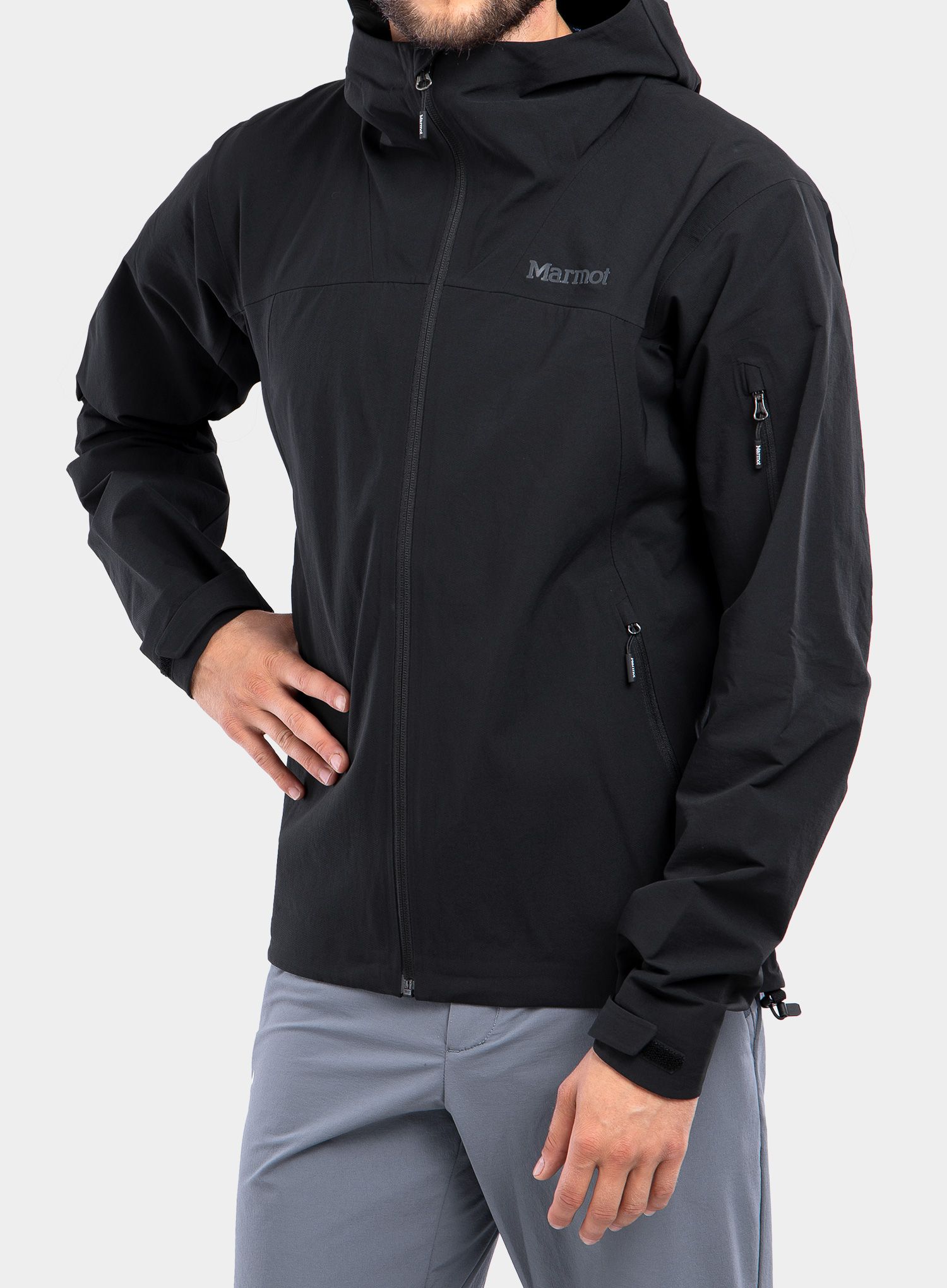 Softshell jakna Marmot Alsek Hoody - black