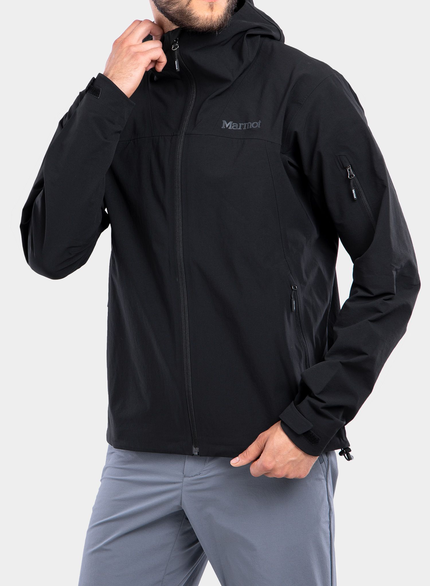 Softshell jakna Marmot Alsek Hoody - black