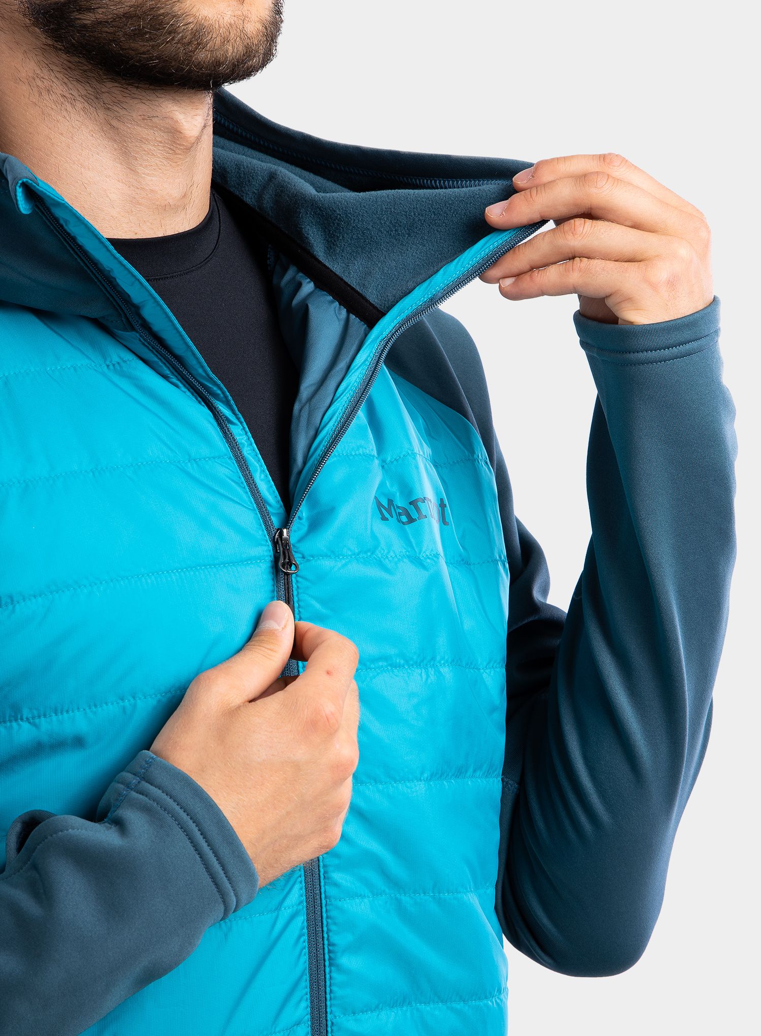 Hibridna jakna Marmot Variant Hybrid Hoody - stargazer/enamel blue