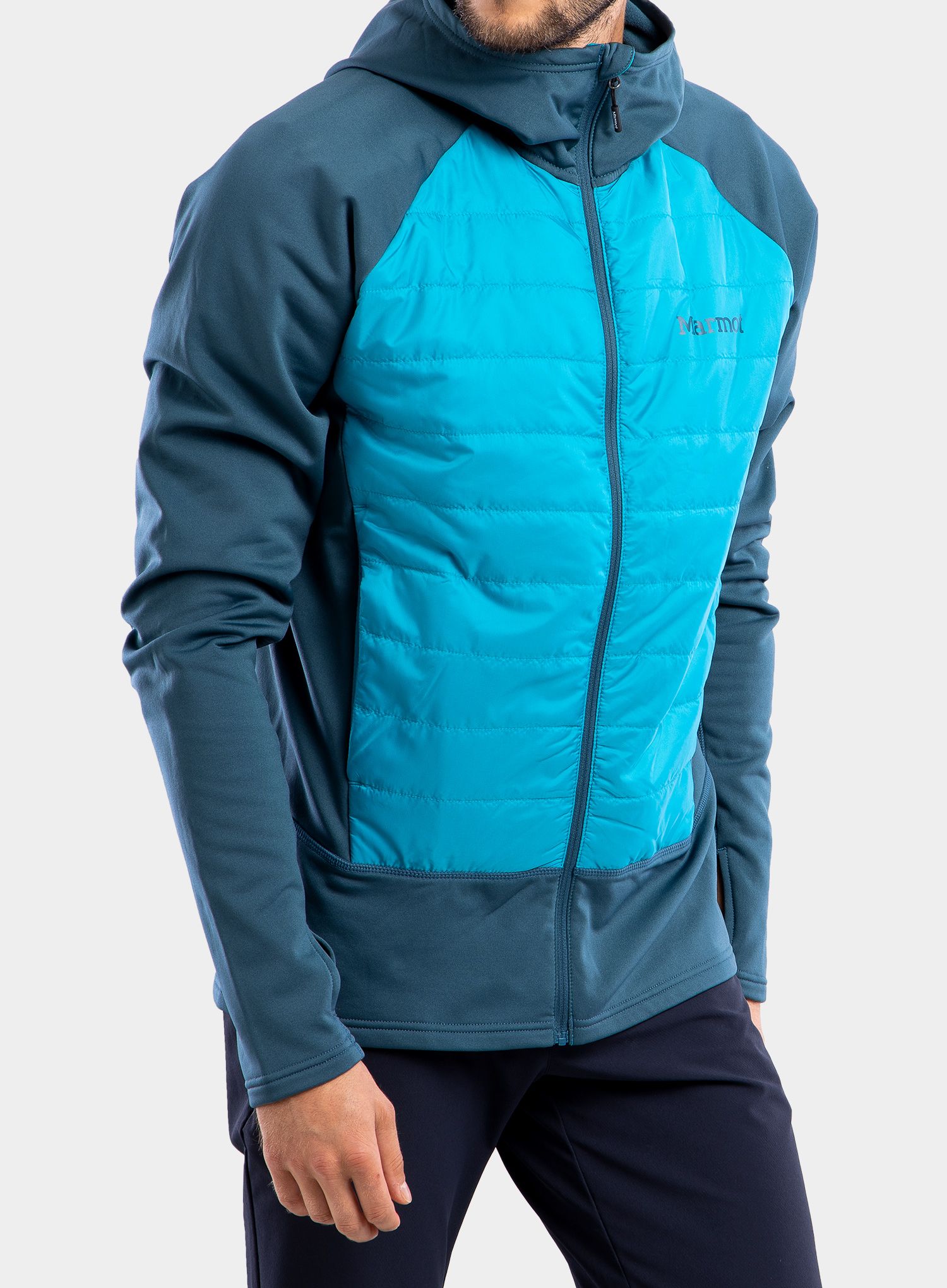 Hibridna jakna Marmot Variant Hybrid Hoody - stargazer/enamel blue