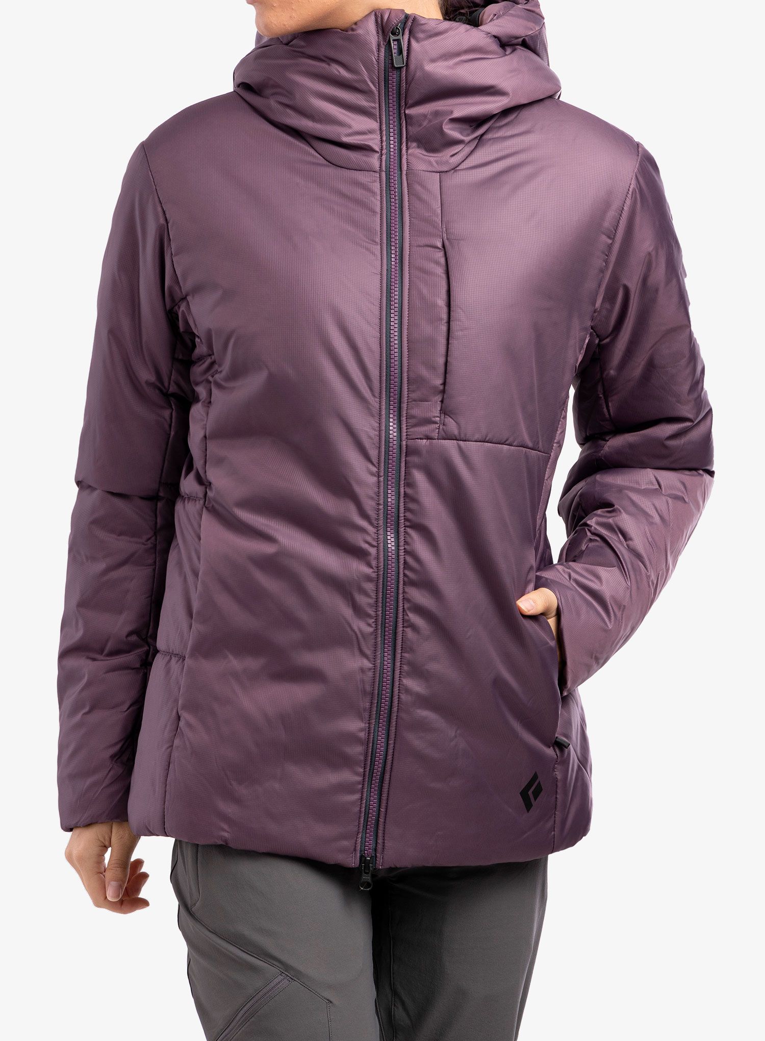 Jakna s postavom Black Diamond Belay Parka - plum
