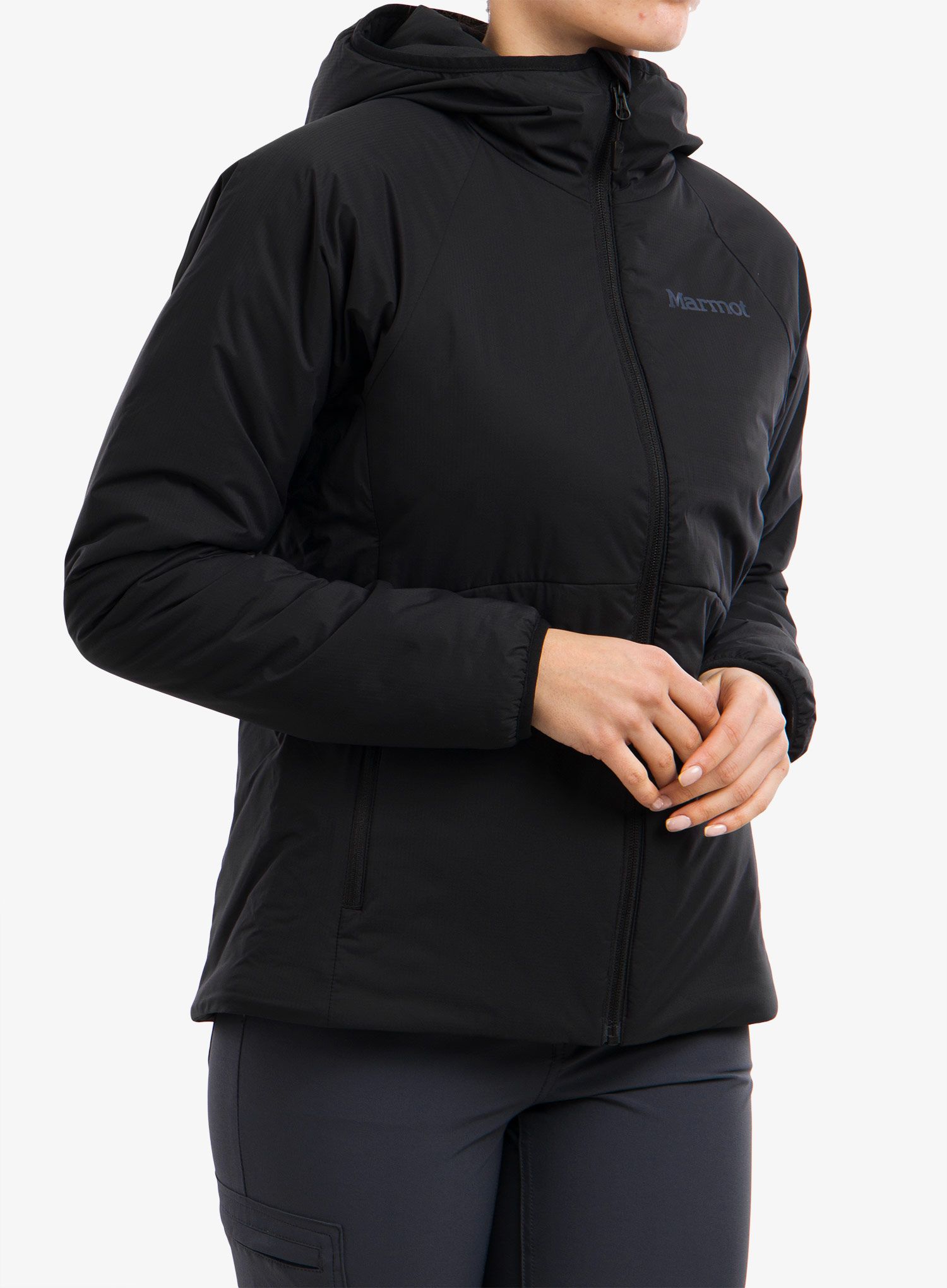Jakna s postavom Marmot Novus Hoody - black