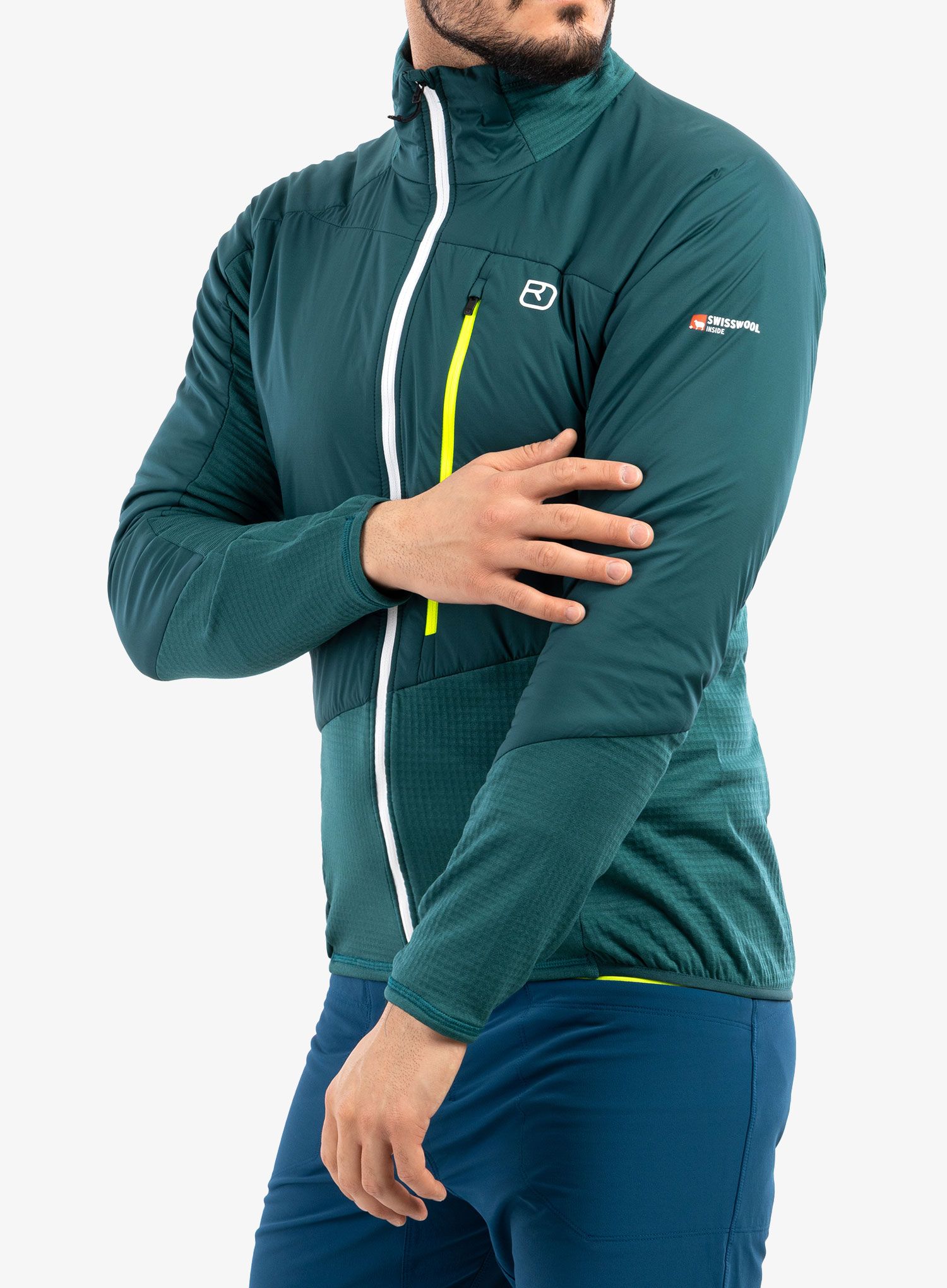 Jakna Ortovox Westalpen Swisswool Hybrid Jacket - dark pacific