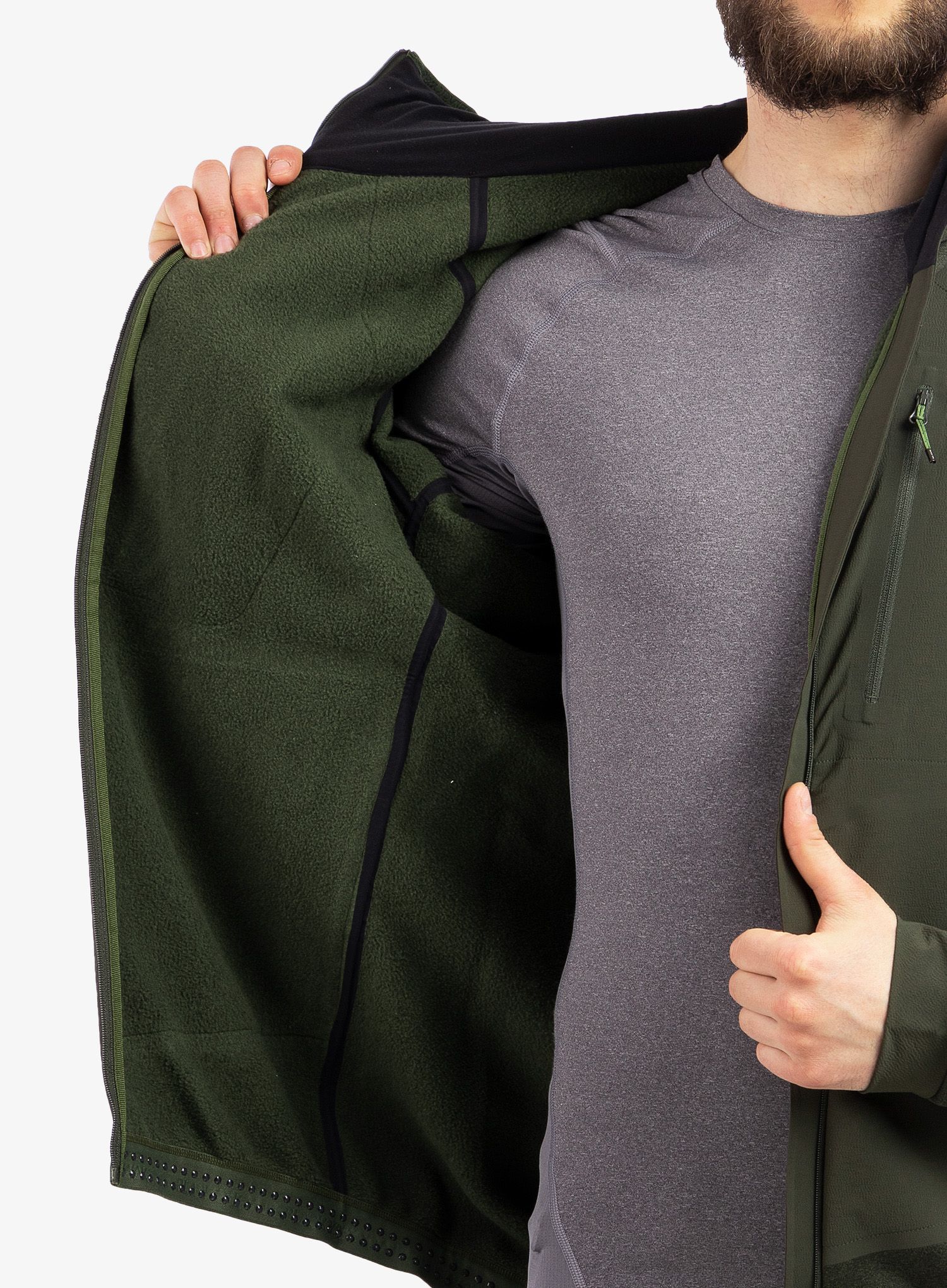 Jakna od flisa BlackYak Mishima Hoody - rifle green