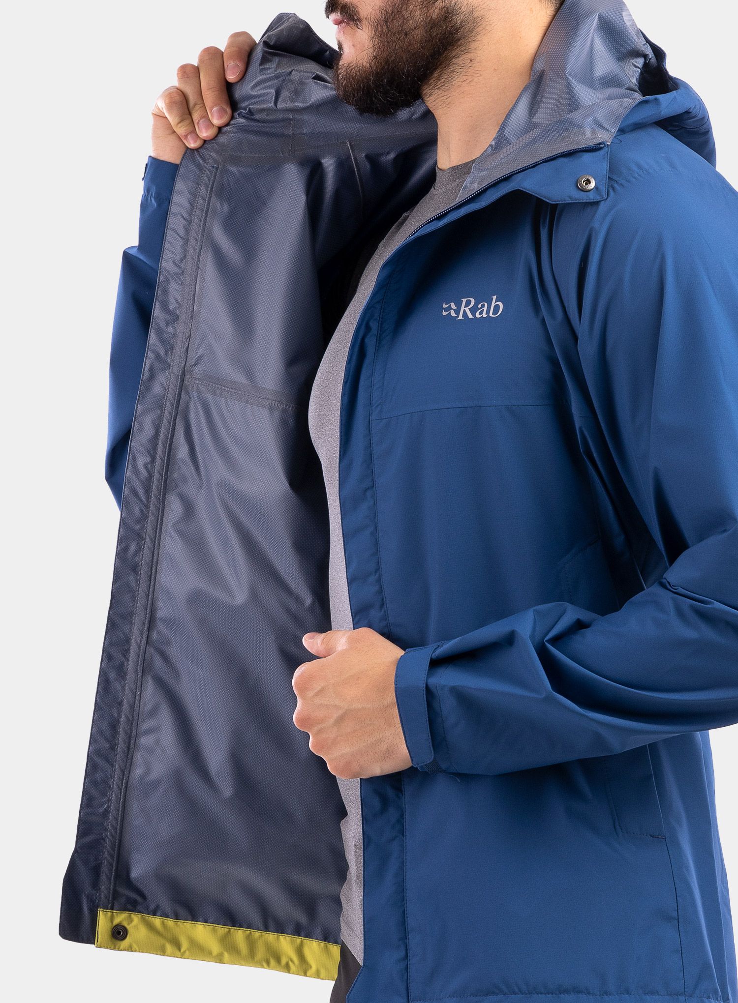 Kišna jakna Rab Downpour Eco Jacket - nightfall blue