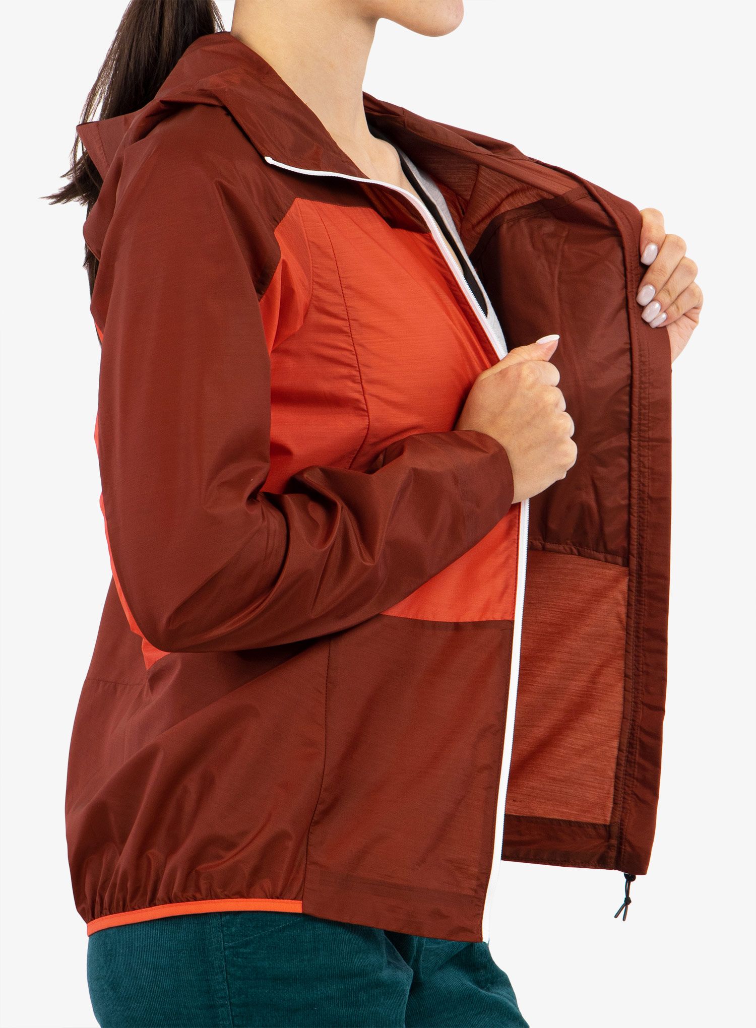 Ženska vjetrovka Ortovox Windbreaker Jacket - clay orange