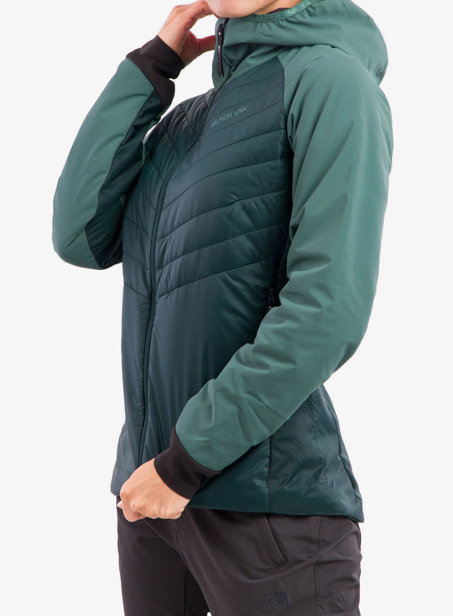 Ženska perjana jakna BlackYak Ata Jacket - sea moss