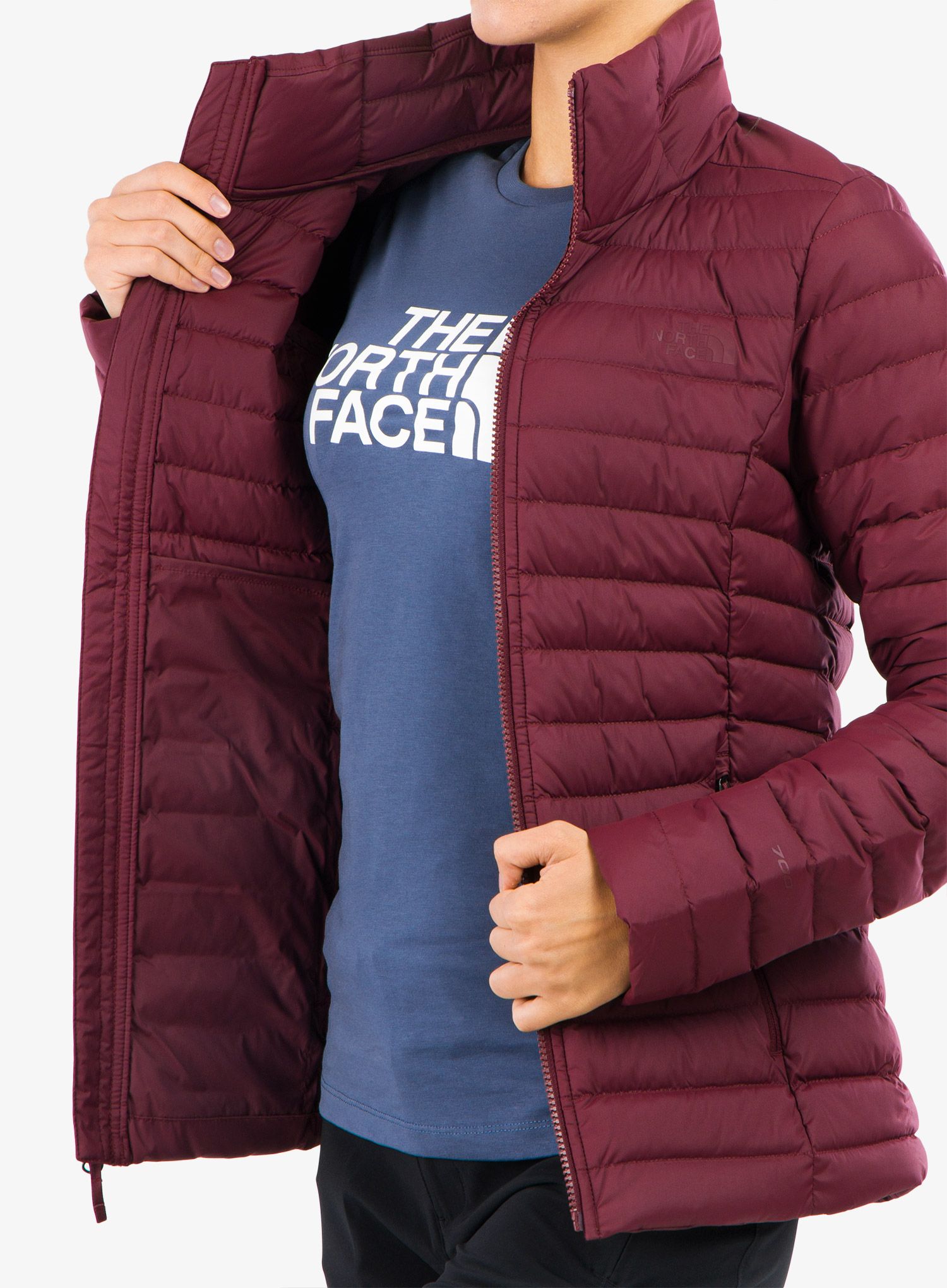 Ženska perjana jakna The North Face Stretch Down Jacket - regal red