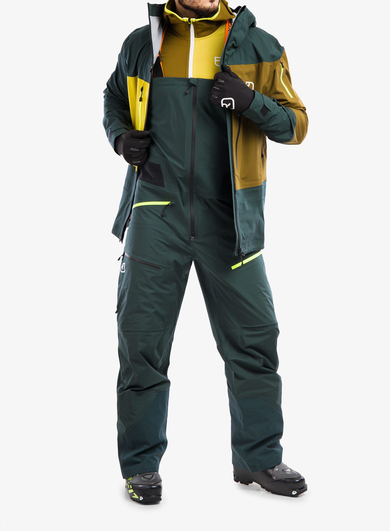 Jakna za turno skijanje Ortovox 3l Deep Shell Jacket - green pine