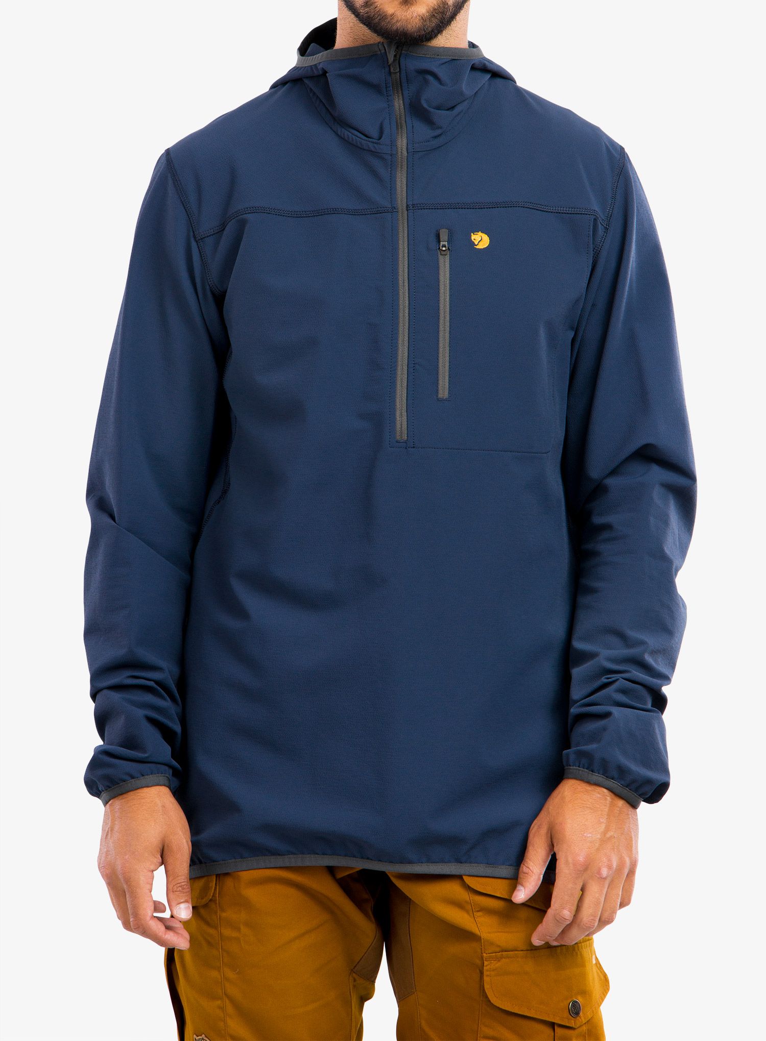 Softshell jakna Fjallraven Bergtagen Stretch Half Zip - mountain blue