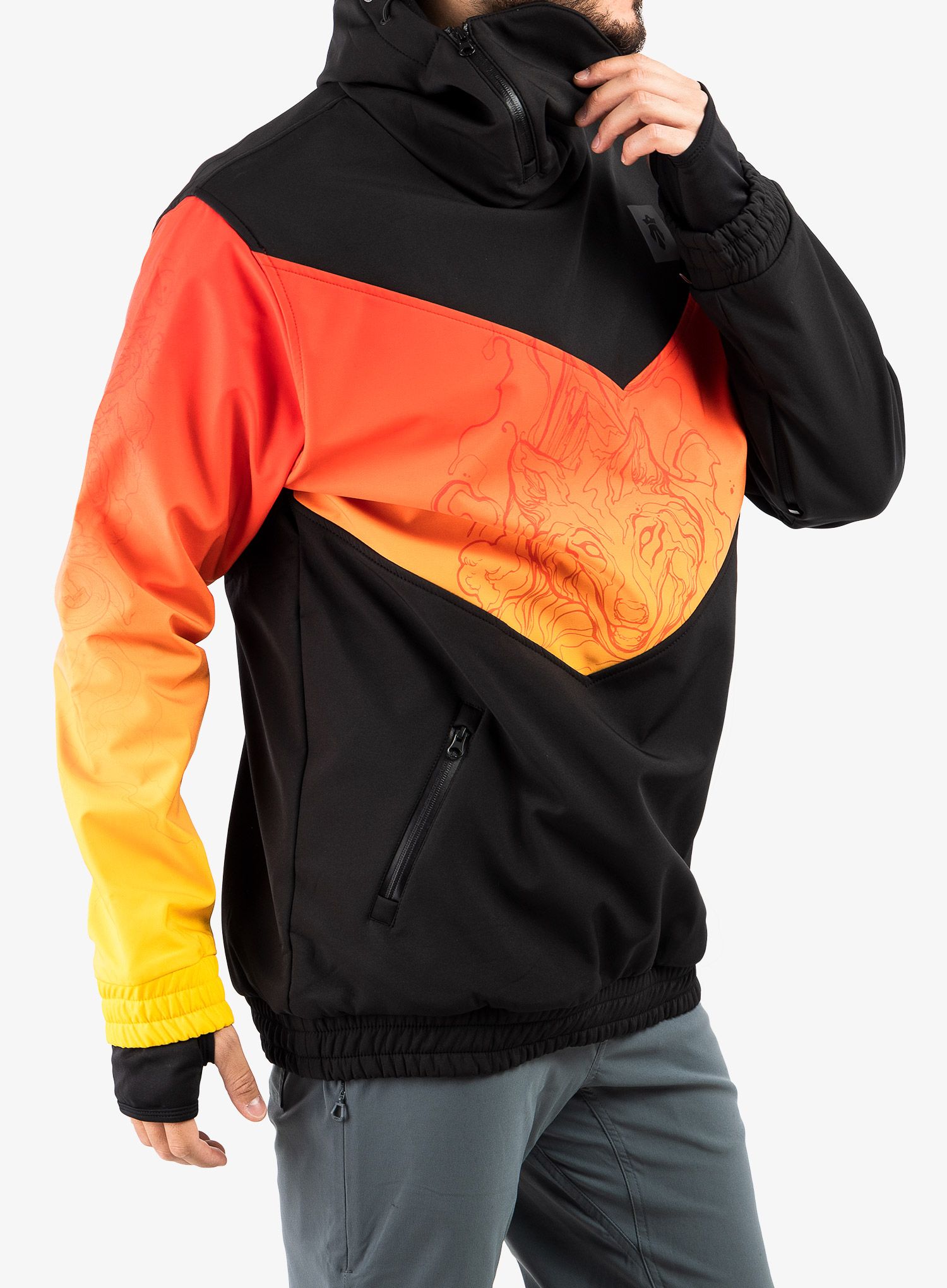 Softshell jakna Majesty Shadow Softshell - black/red