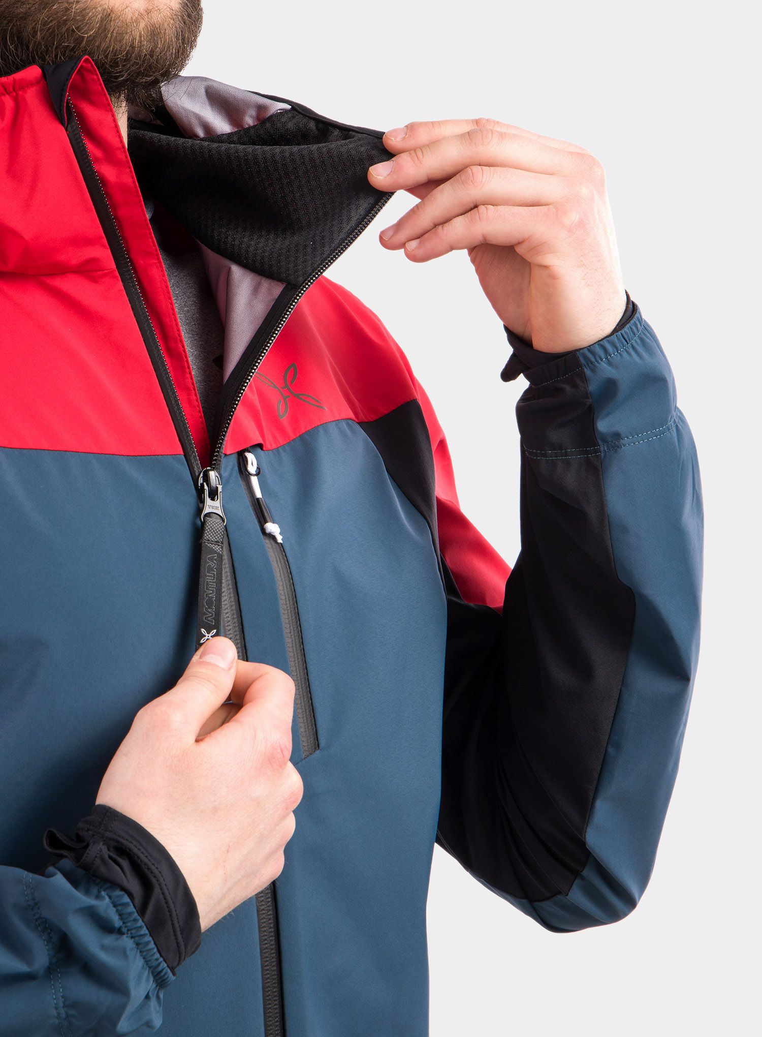 Softshell jakna Montura Air Active Hoody Jacket - powder blue/red