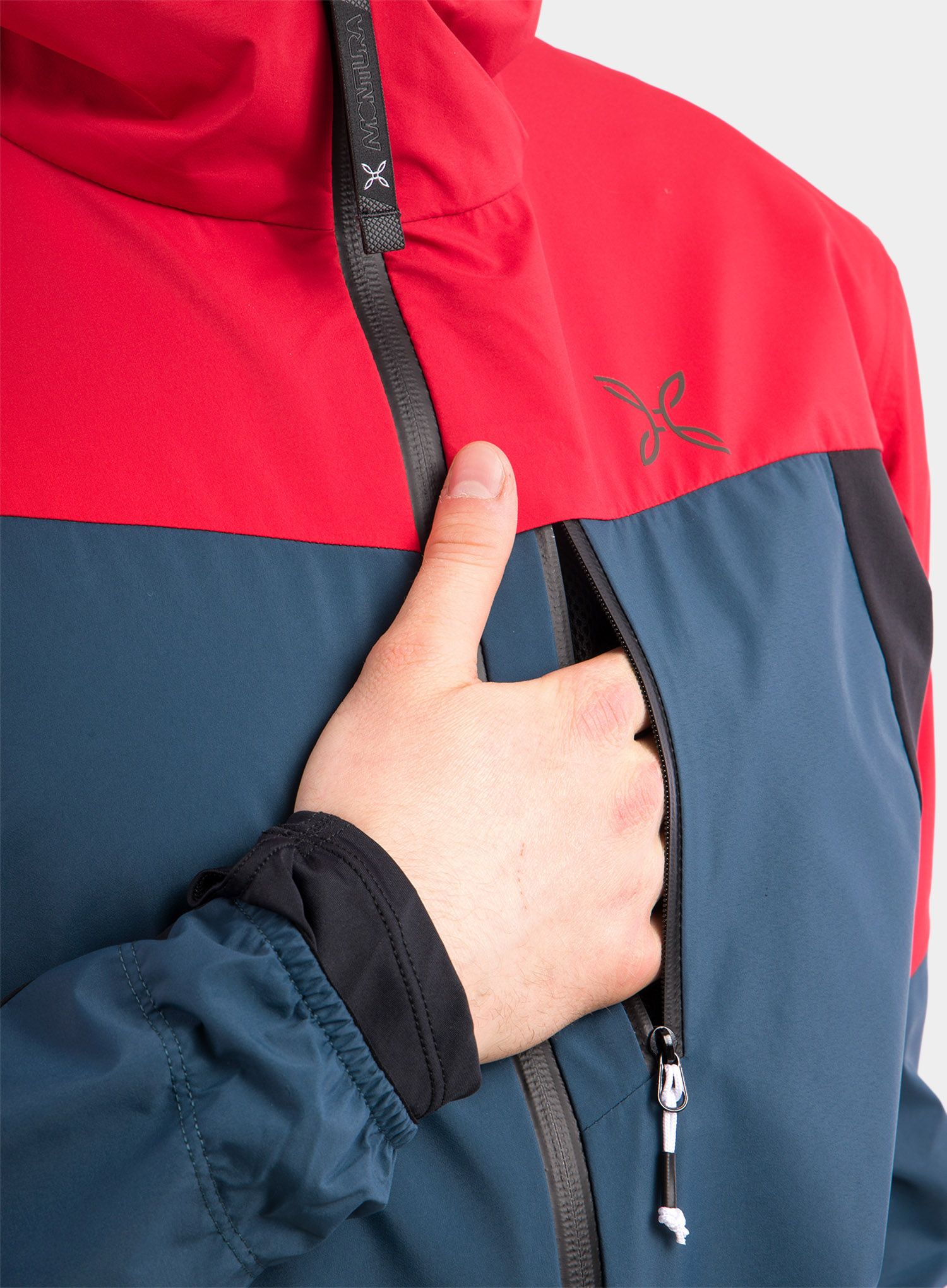 Softshell jakna Montura Air Active Hoody Jacket - powder blue/red