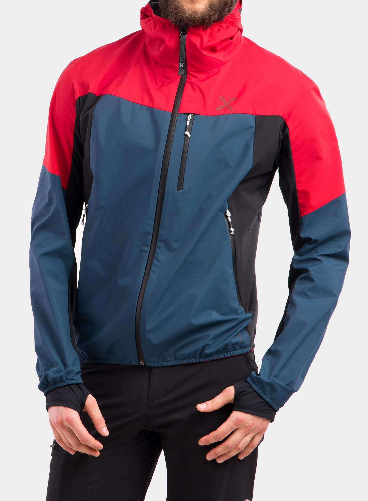 Softshell jakna Montura Air Active Hoody Jacket - powder blue/red