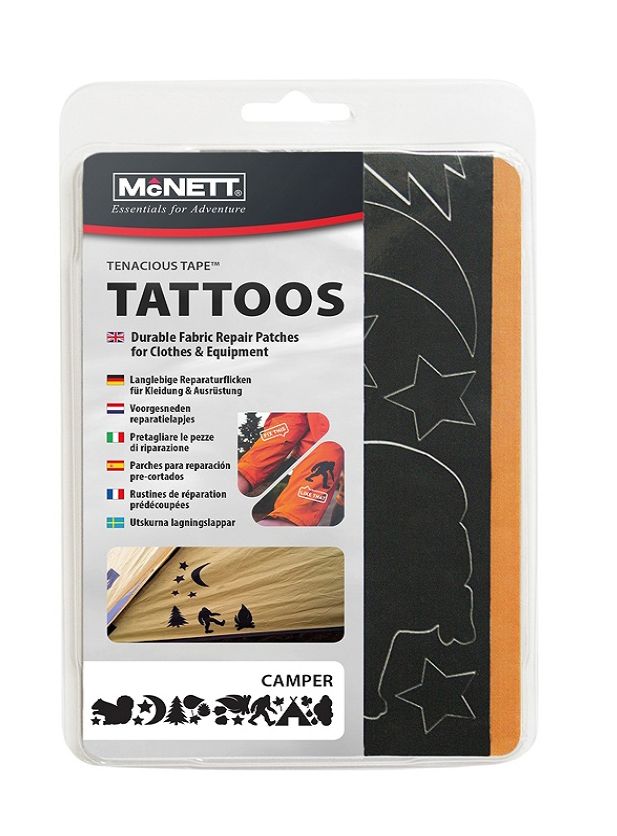 Zakrpe za šator McNett Tenacious Tape Tattos Happy Camper - Happy Camper