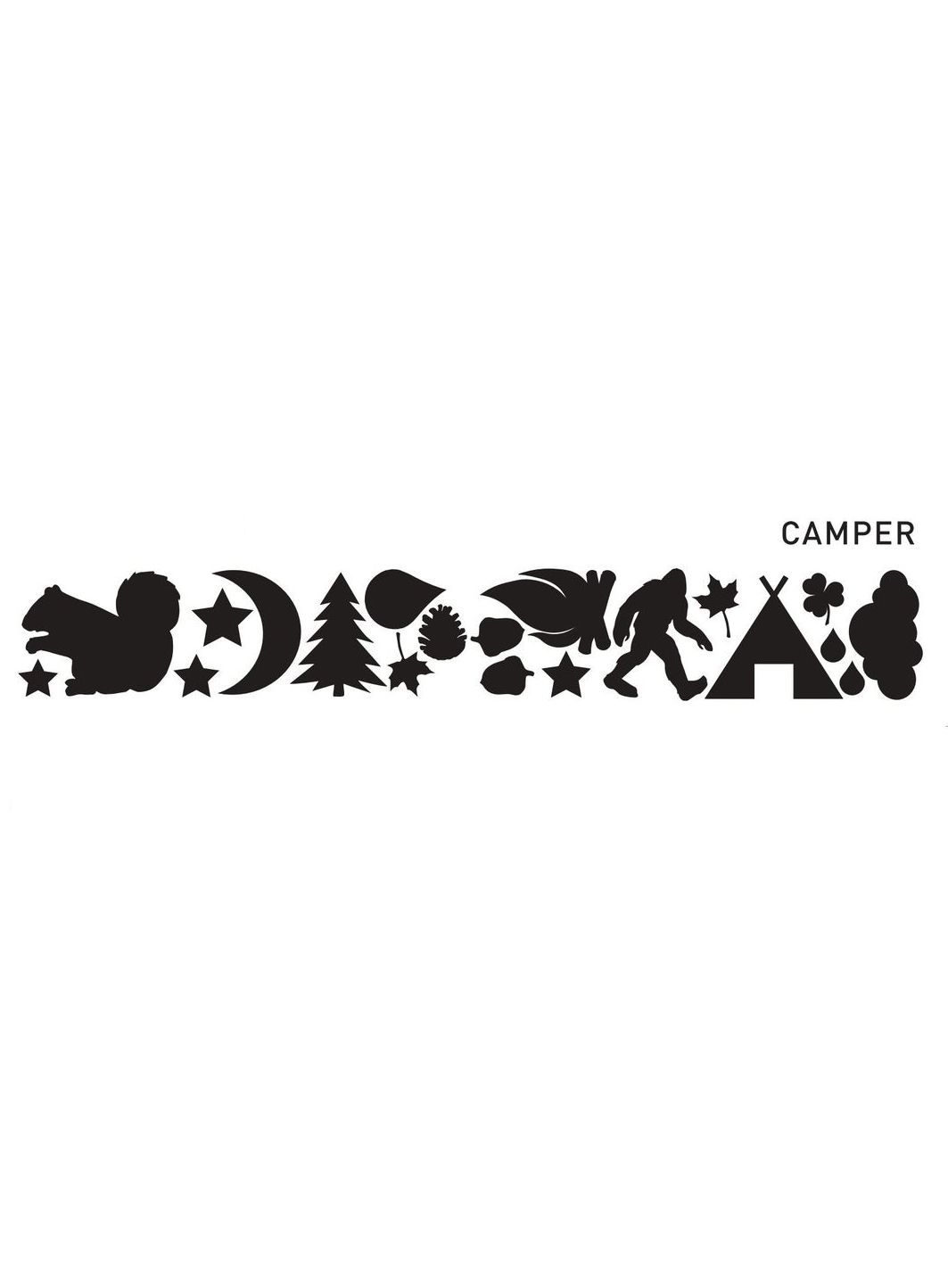 Zakrpe za šator McNett Tenacious Tape Tattos Happy Camper - Happy Camper