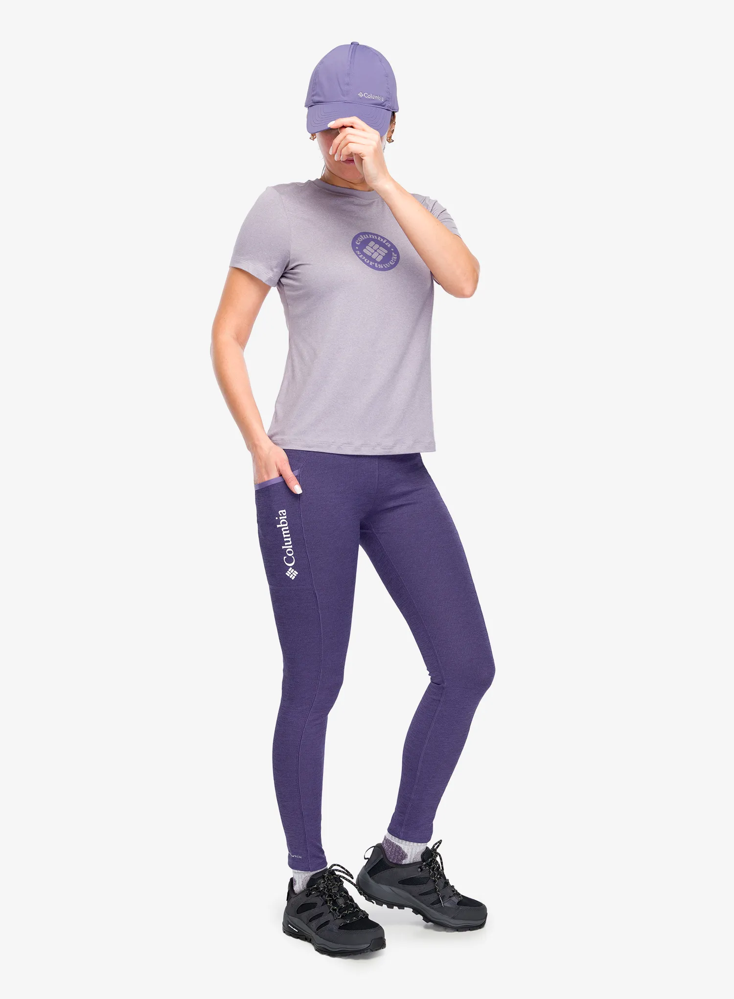 Ženske tajice Columbia Move Legging - stormwatch heather
