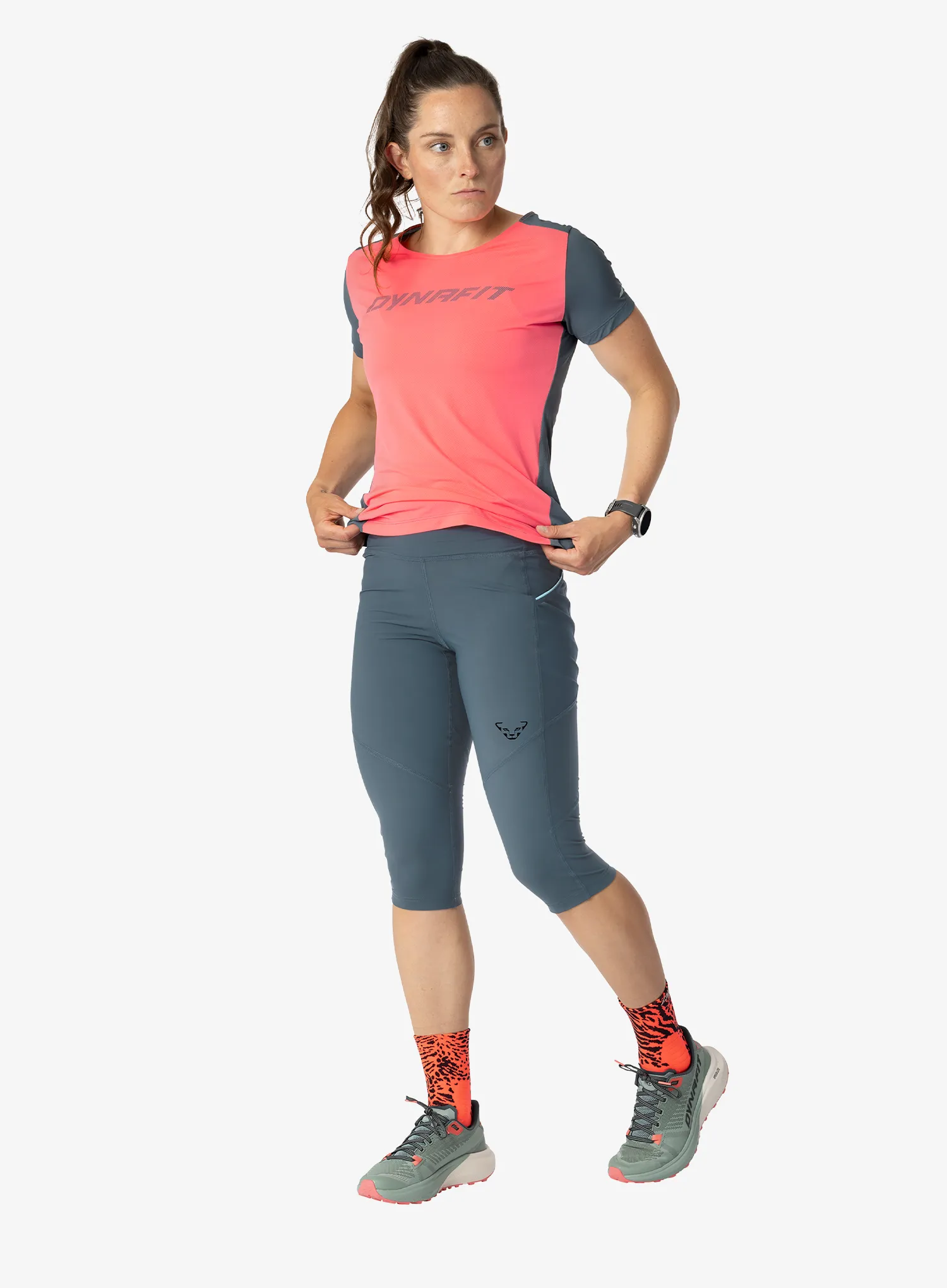 Ženske tajice za trčanje Dynafit Alpine 3/4 Tights - cinder