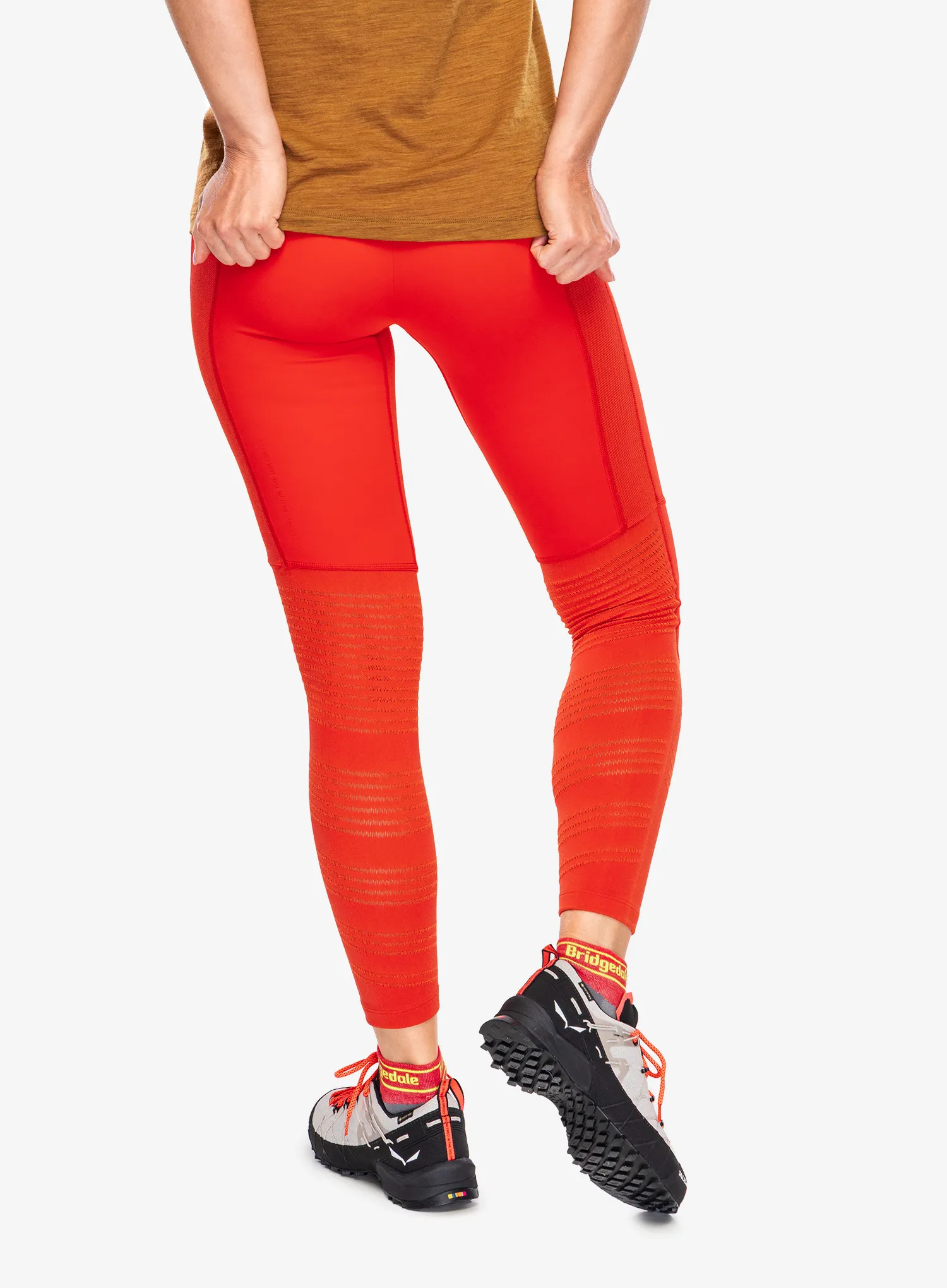 Ženske tajice Salewa Pedroc Dry Resp Hybrid Tights - flame