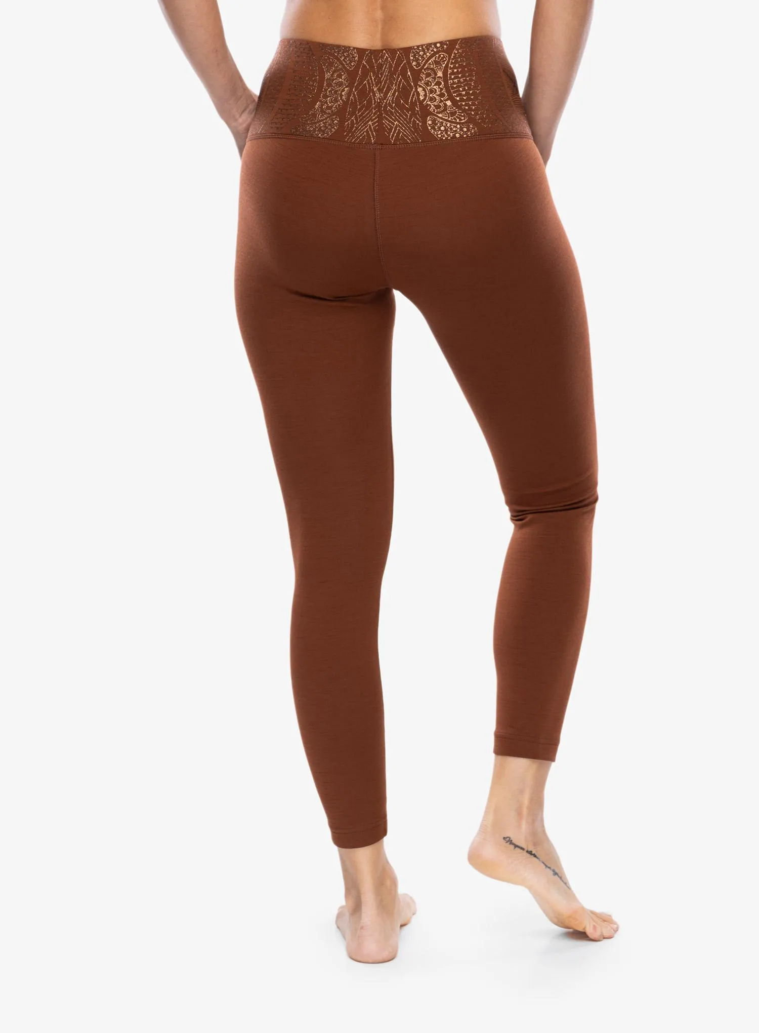 Ženske tajice Super.natural Arabesque Tights - horn brown/copper