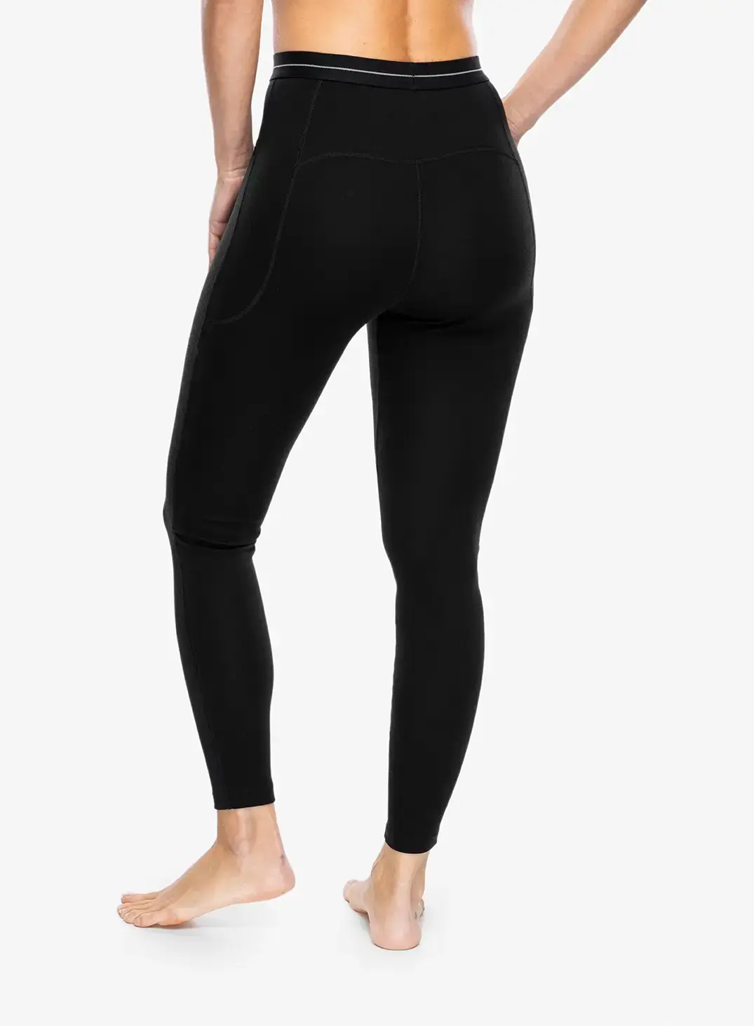 Ženske termo tajice Icebreaker 300 Merino Fine Polar Leggings - black