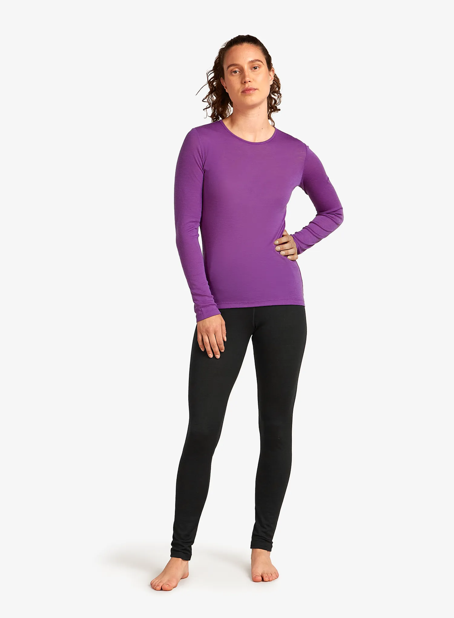 Ženske termo tajice Icebreaker Merino 200 Oasis High Rise Leggings - black