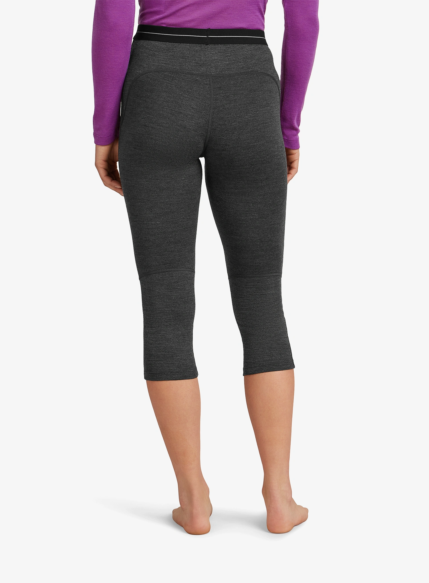 Ženske termo tajice Icebreaker Merino 260 ZoneKnit 3/4 Leggings - jet hthr