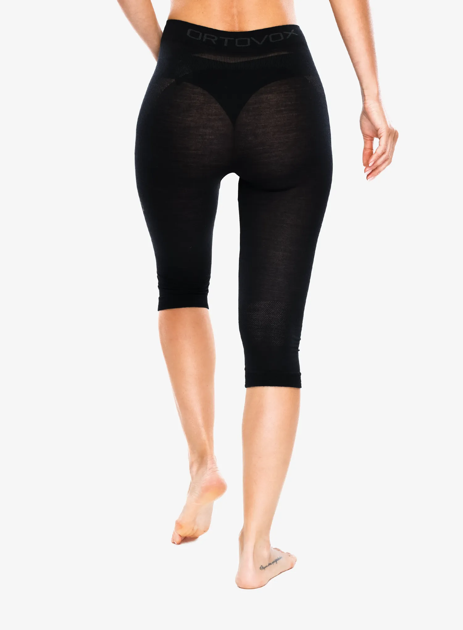 Ženske termo tajice Ortovox 120 Comp Light Short Pants - black raven