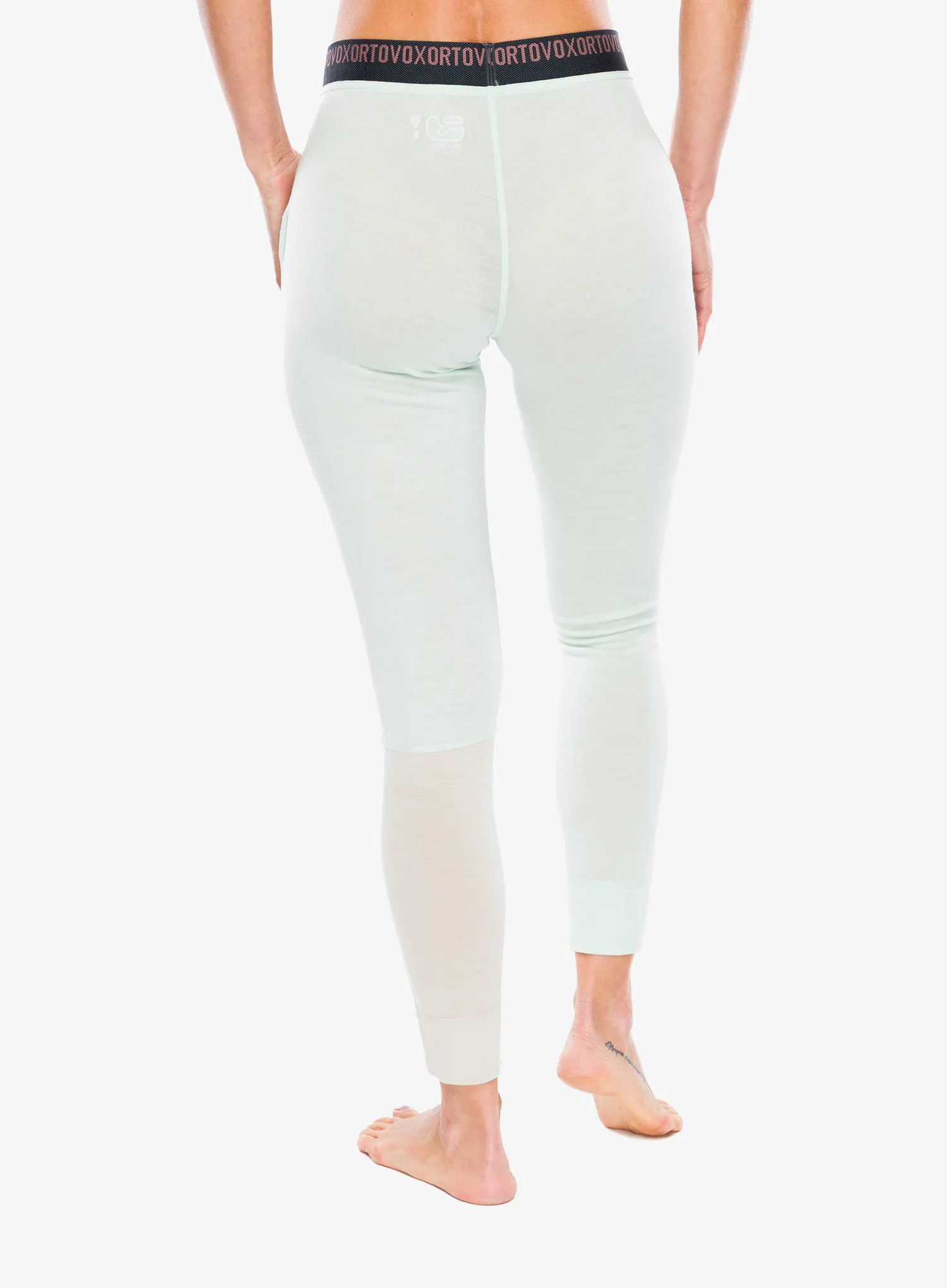 Ženske termo tajice Ortovox 185 Rock N Wool Long Pants - green acid