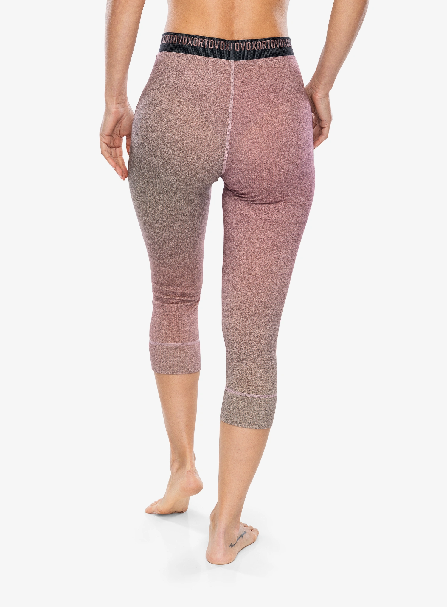 Ženske termo tajice Ortovox 185 Rock'N'Wool Print SP - aop dawn rose