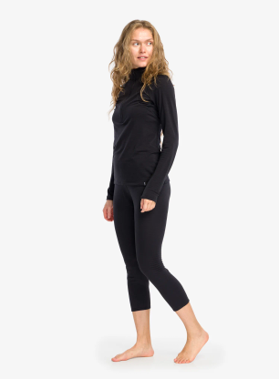 Ženske termo tajice Patagonia Cap TW Boot Length Bottoms - black