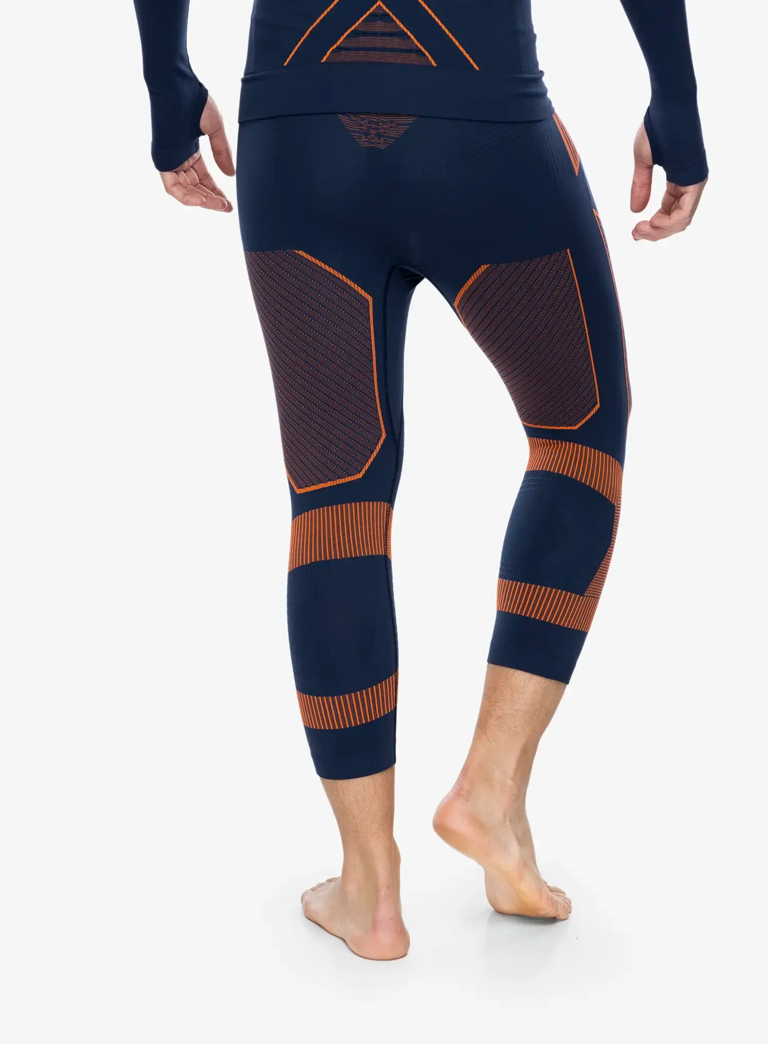 Termo tajice X-Bionic Energy Accumulator Light Pants 3/4 - marine/orange