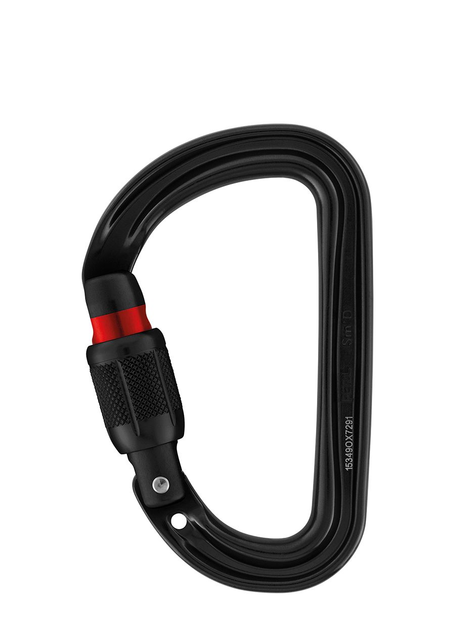 Karabiner za penjanje Petzl SmD Screw-Lock - black
