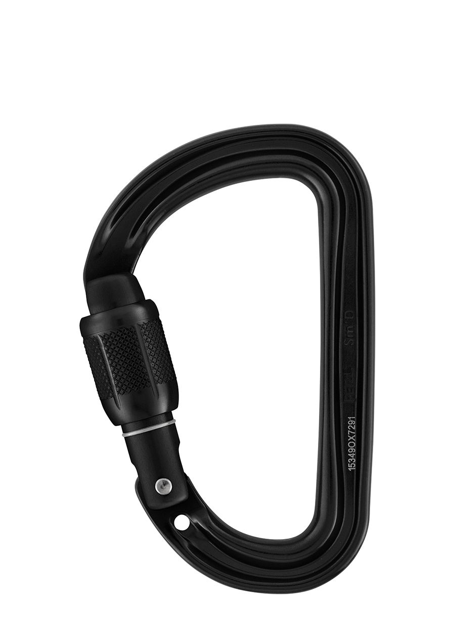 Karabiner za penjanje Petzl SmD Screw-Lock - black