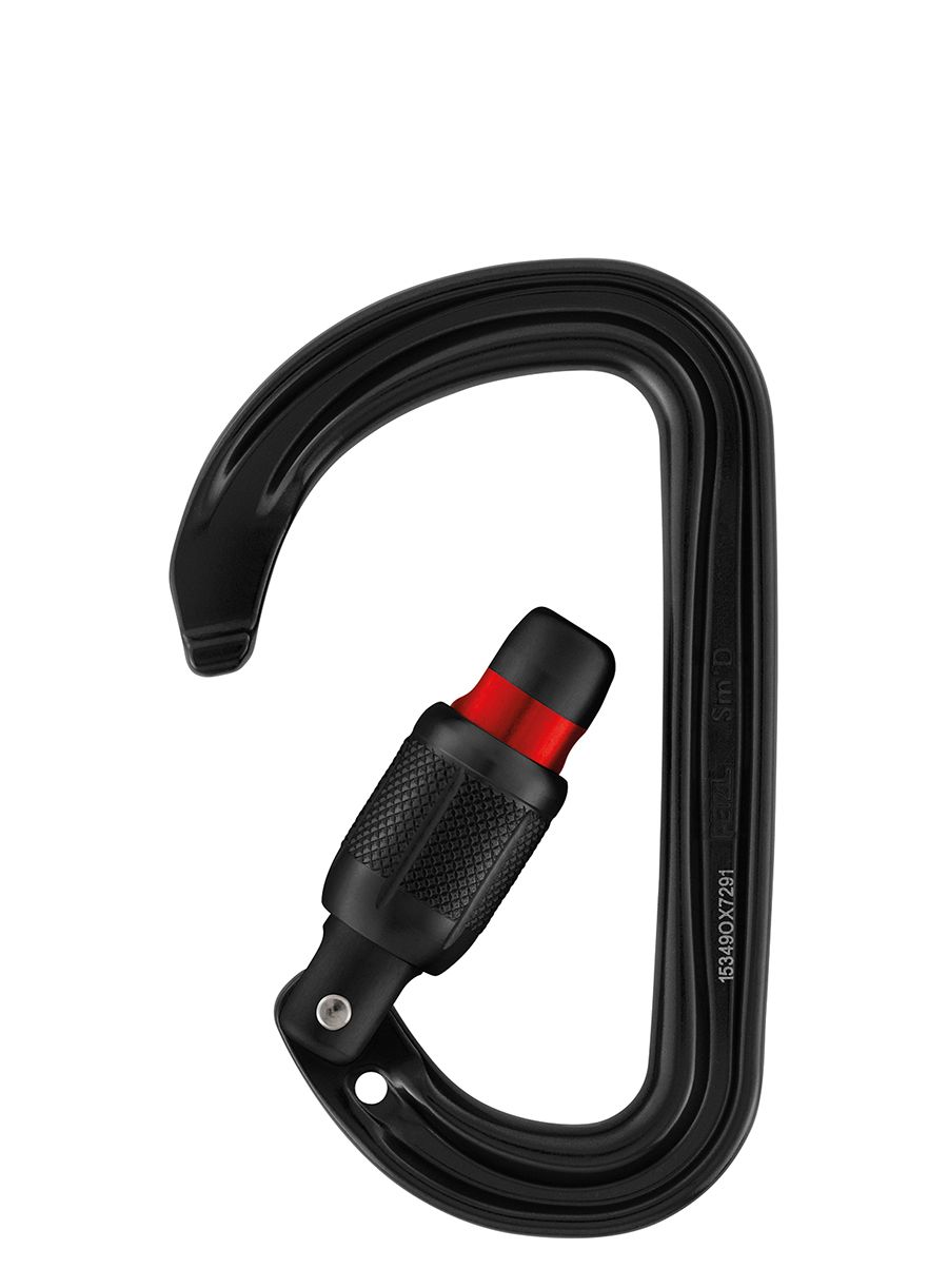 Karabiner za penjanje Petzl SmD Screw-Lock - black