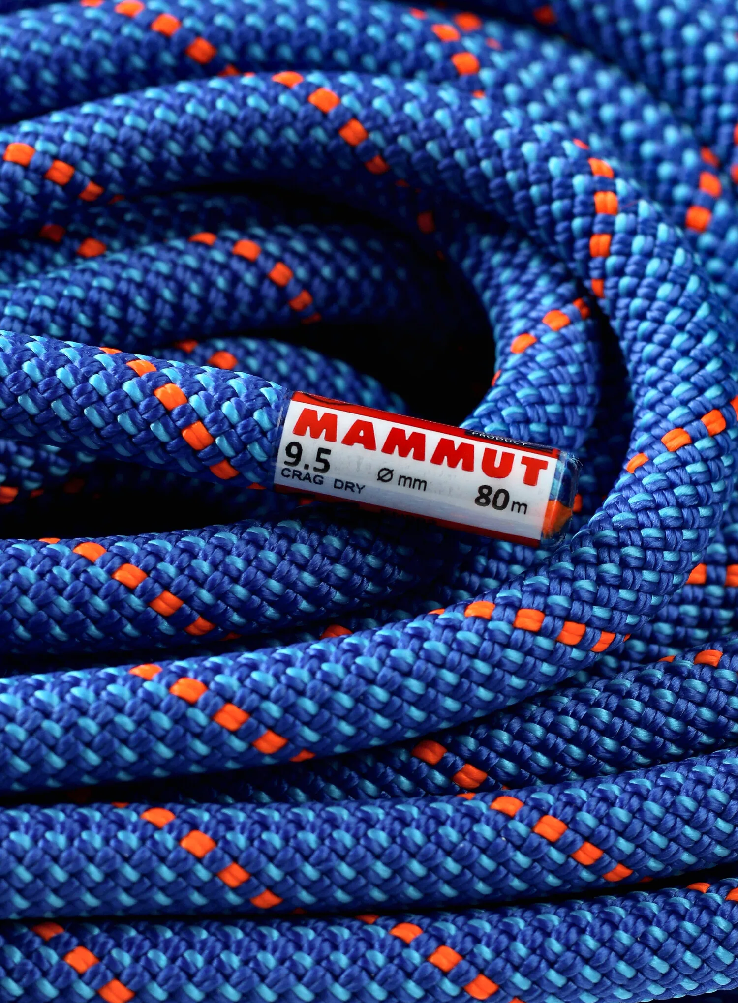 Uže za penjanje Mammut 9.5 Crag Dry Rope 80 m - ocean/blue