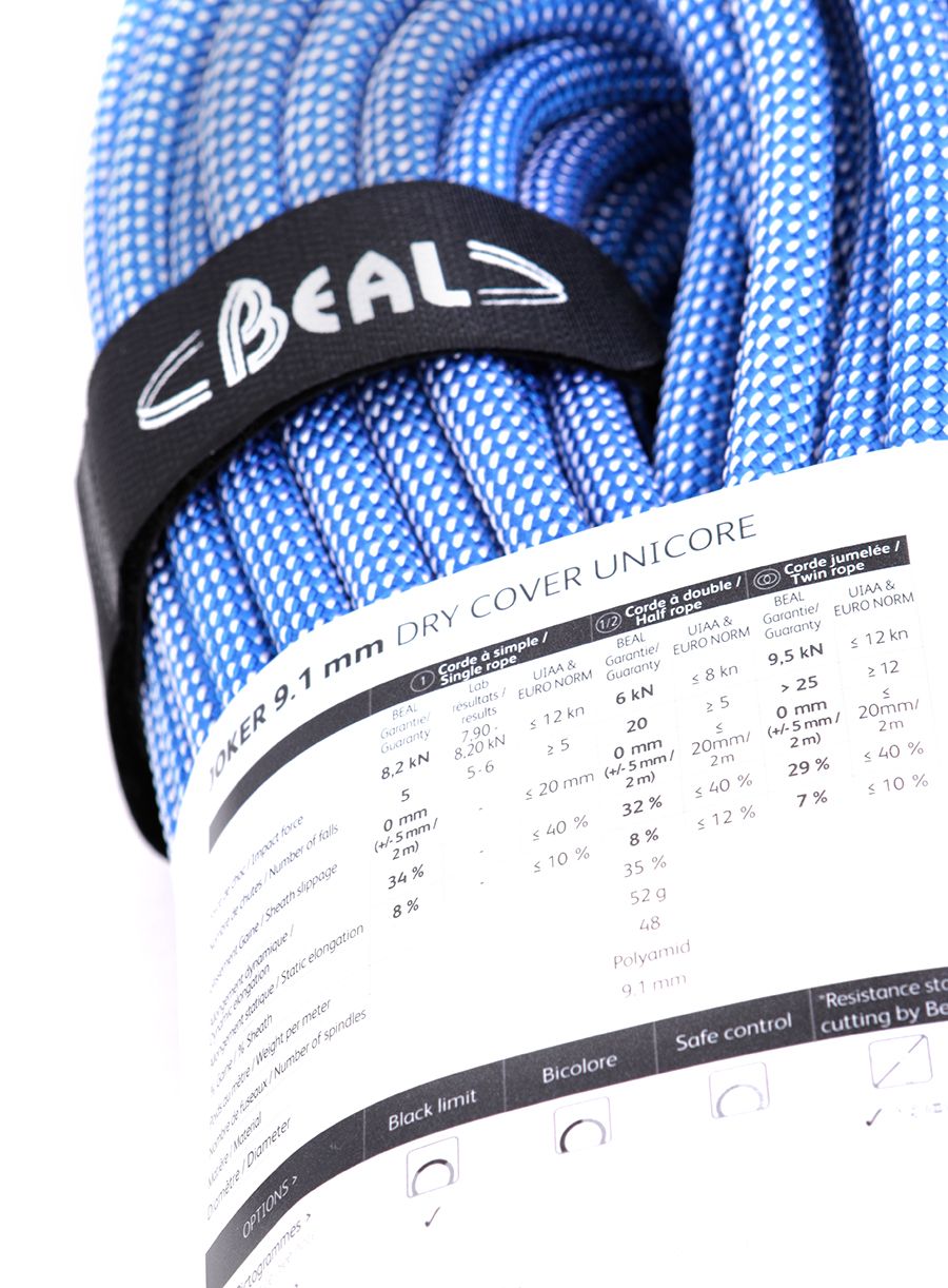 Dinamičko uže Beal Joker Soft 9,1 mm 70m Unicore Dry Cover - blue