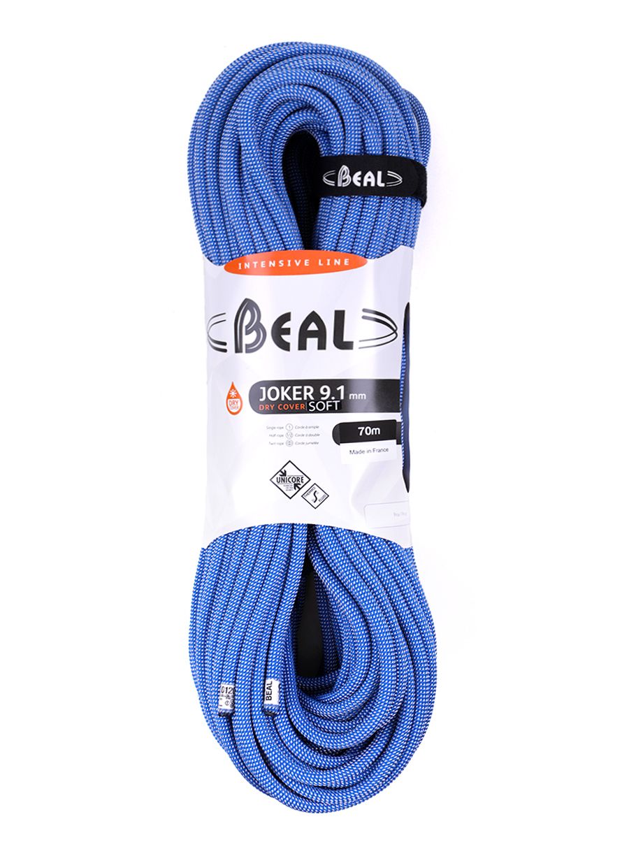 Dinamičko uže Beal Joker Soft 9,1 mm 70m Unicore Dry Cover - blue