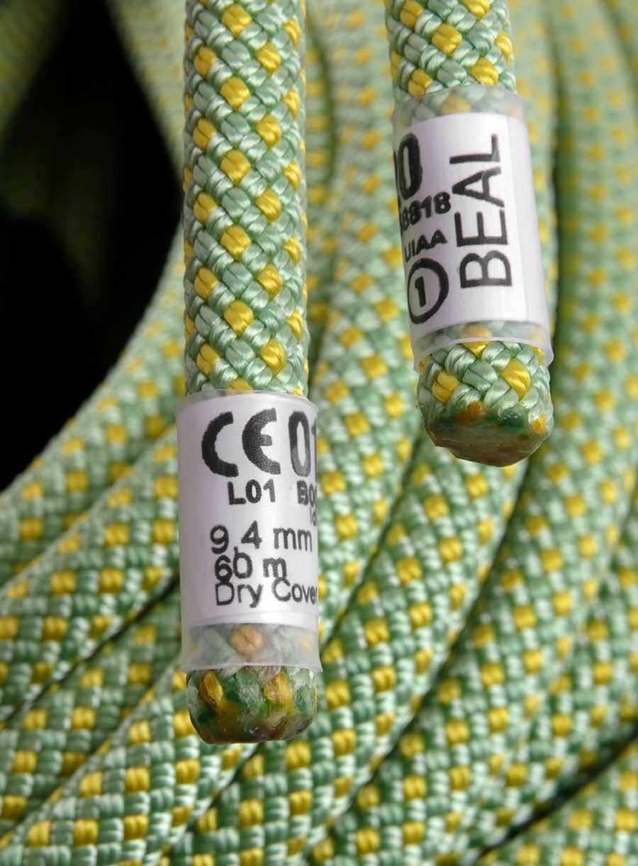 Uže za penjanje Beal Stinger III 9,4 mm 60 m Unicore Dry Cover - anis