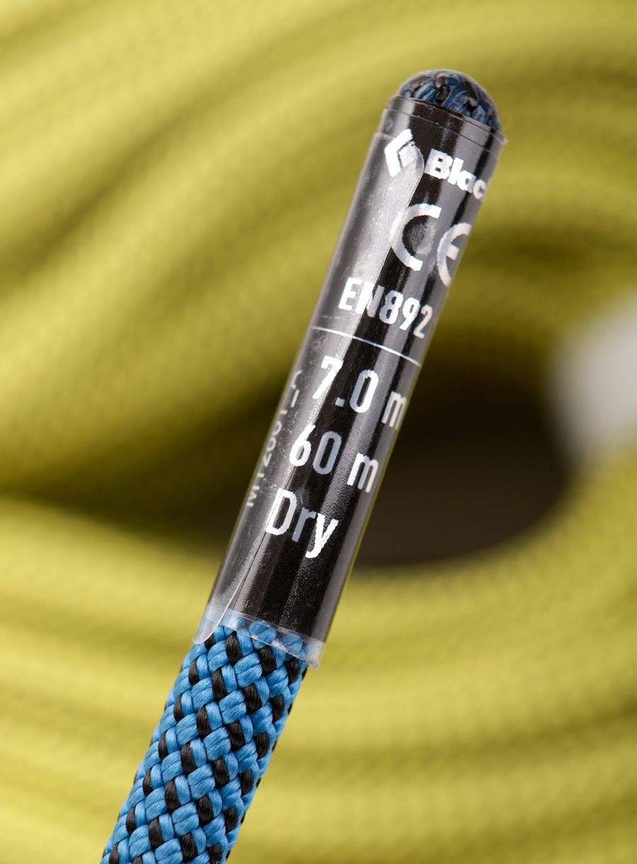 Dinamičko uže Black Diamond 7.0 Dry Climbing Rope - yellow/aqua