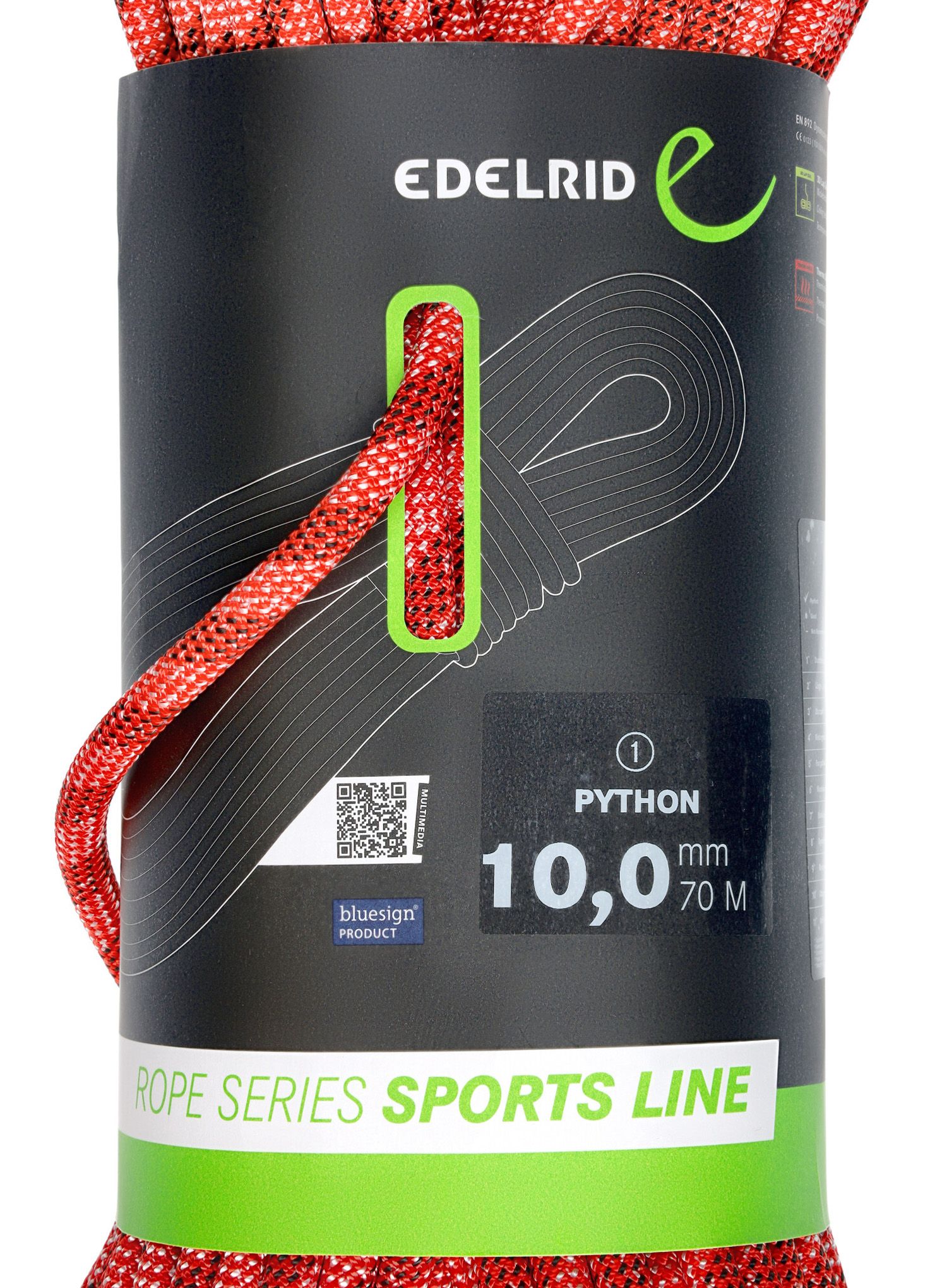 Dinamičko uže Edelrid Python 10 mm 70 m - red