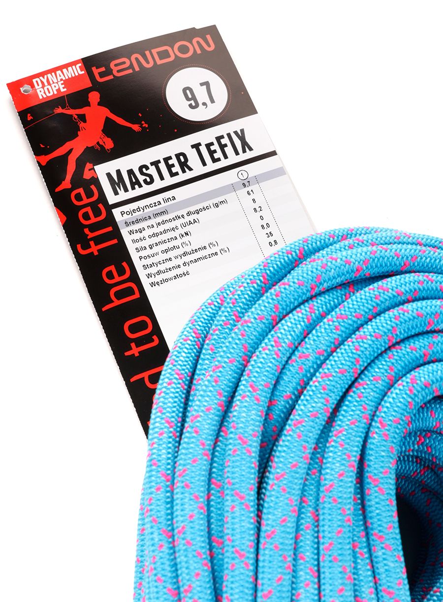 Uže za penjanje Tendon Master 9.7 mm TeFIX 70m - turquoise