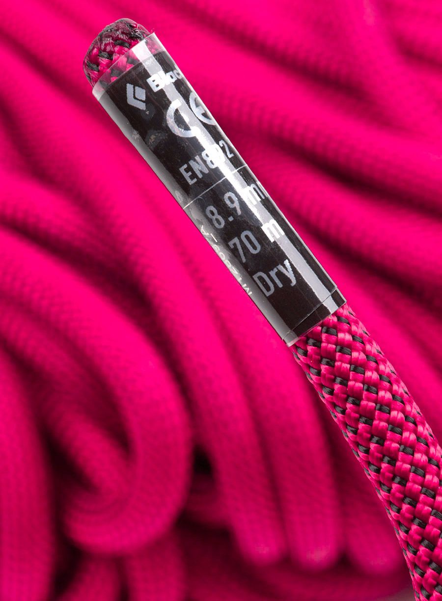 Uže za penjanje Black Diamond 8.9 Dry Climbing Rope 70 m - ultra pink