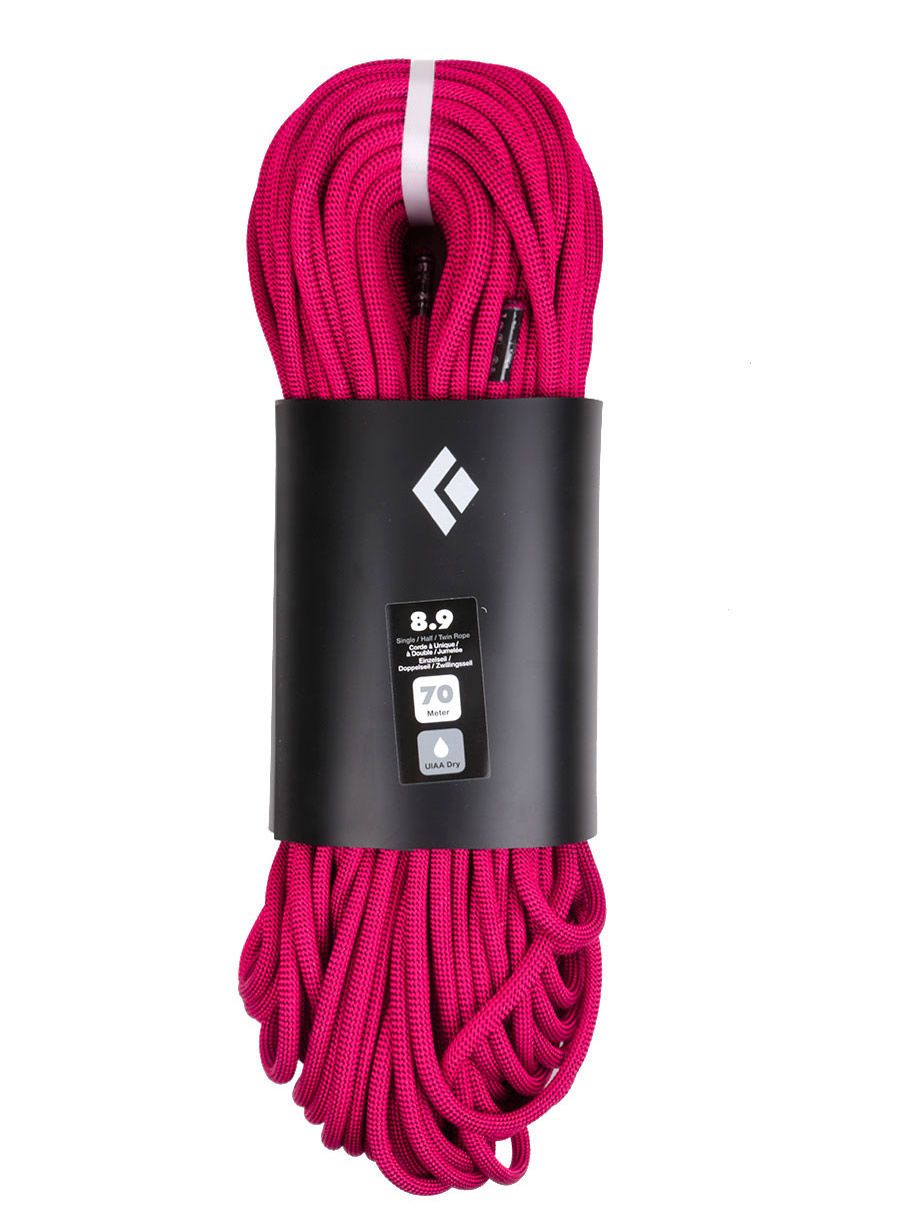 Uže za penjanje Black Diamond 8.9 Dry Climbing Rope 70 m - ultra pink