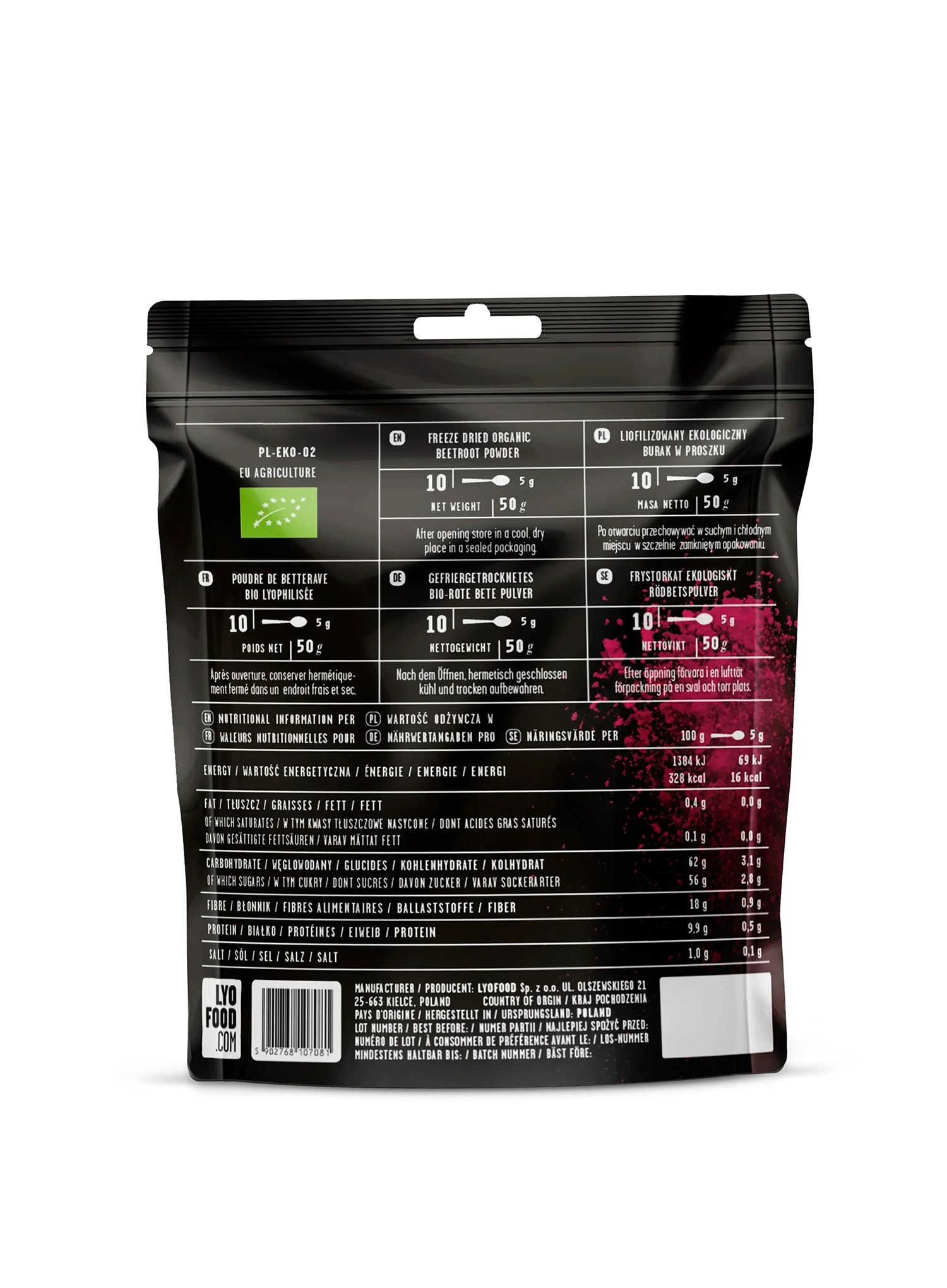 Liofilizat LYOFOOD Ekološka crna ribizla u prahu 50 g