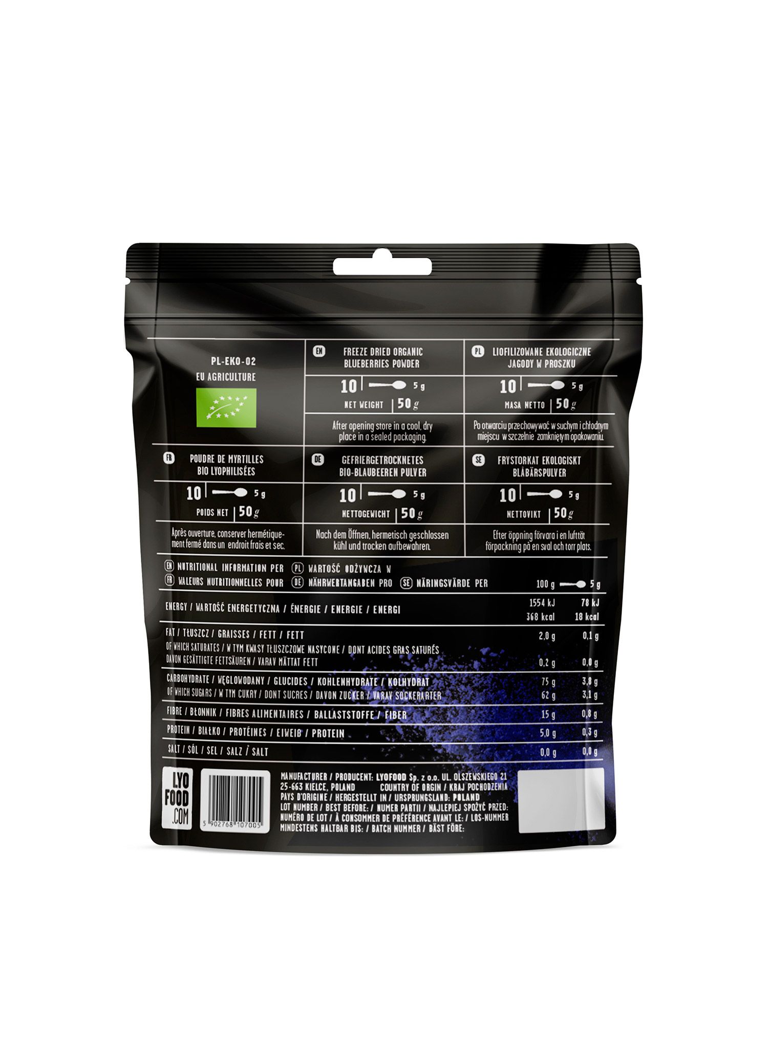 Liofilizat LYOFOOD Ekološke bobice u prahu 50 g