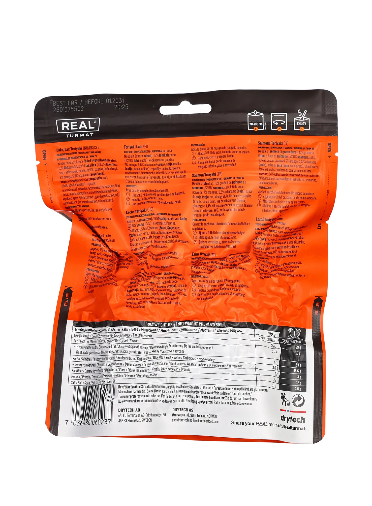 Liofilizat Real Turmat Teriyaki losos 500 g