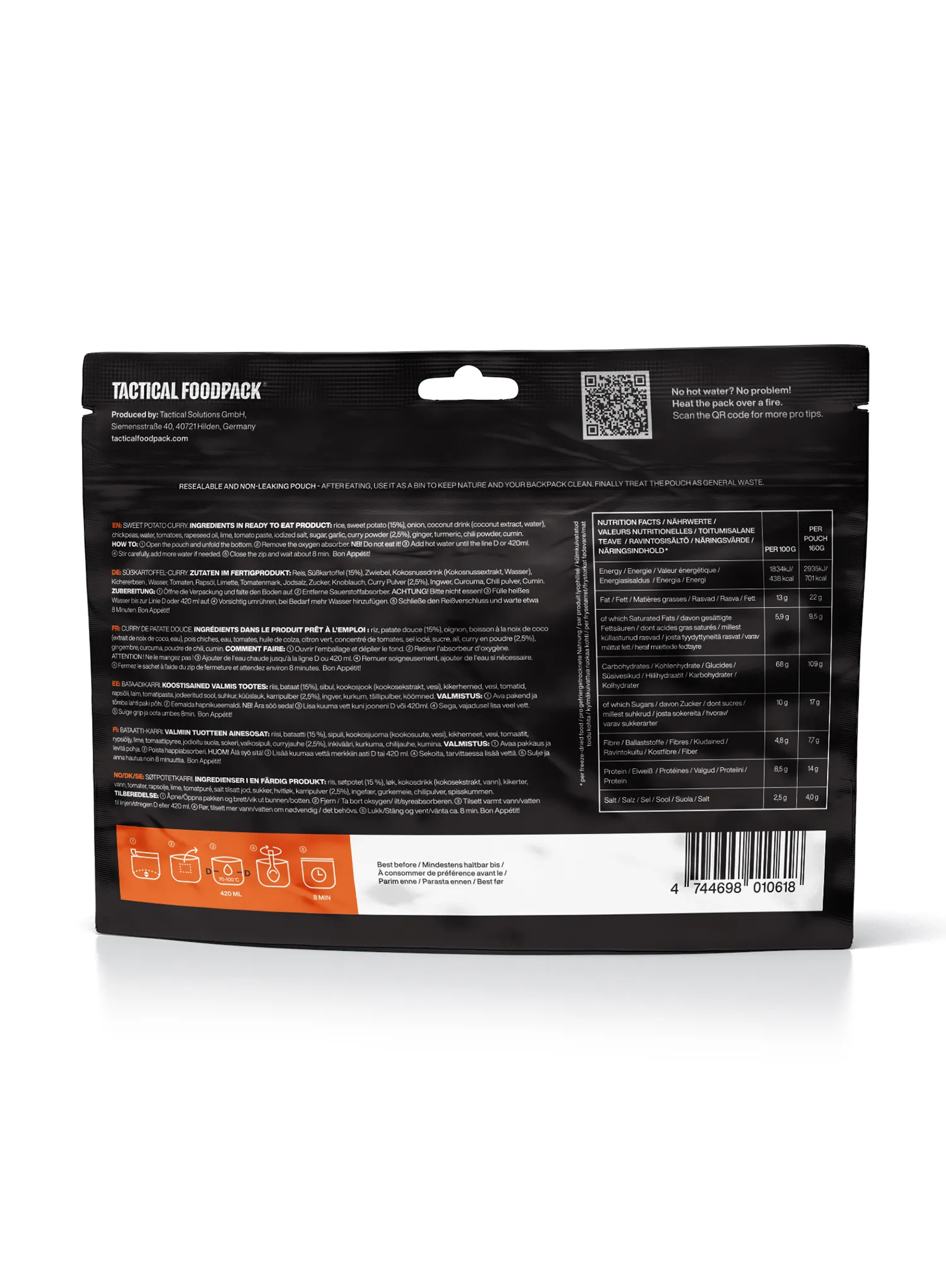 Liofilizat Tactical Foodpack Curry od batata 580 g