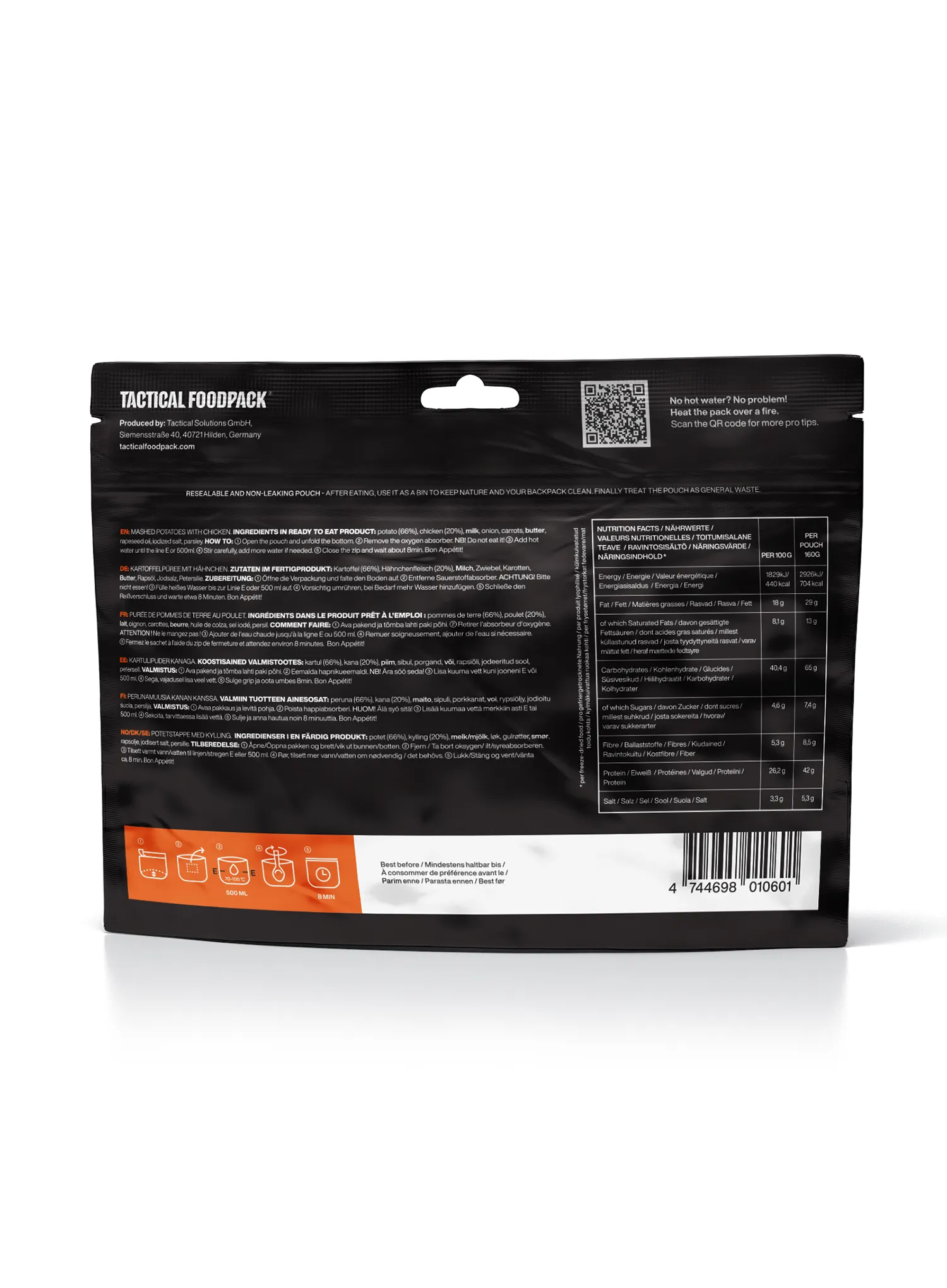 Liofilizat Tactical Foodpack Pomiješani krumpir s piletinom 660 g